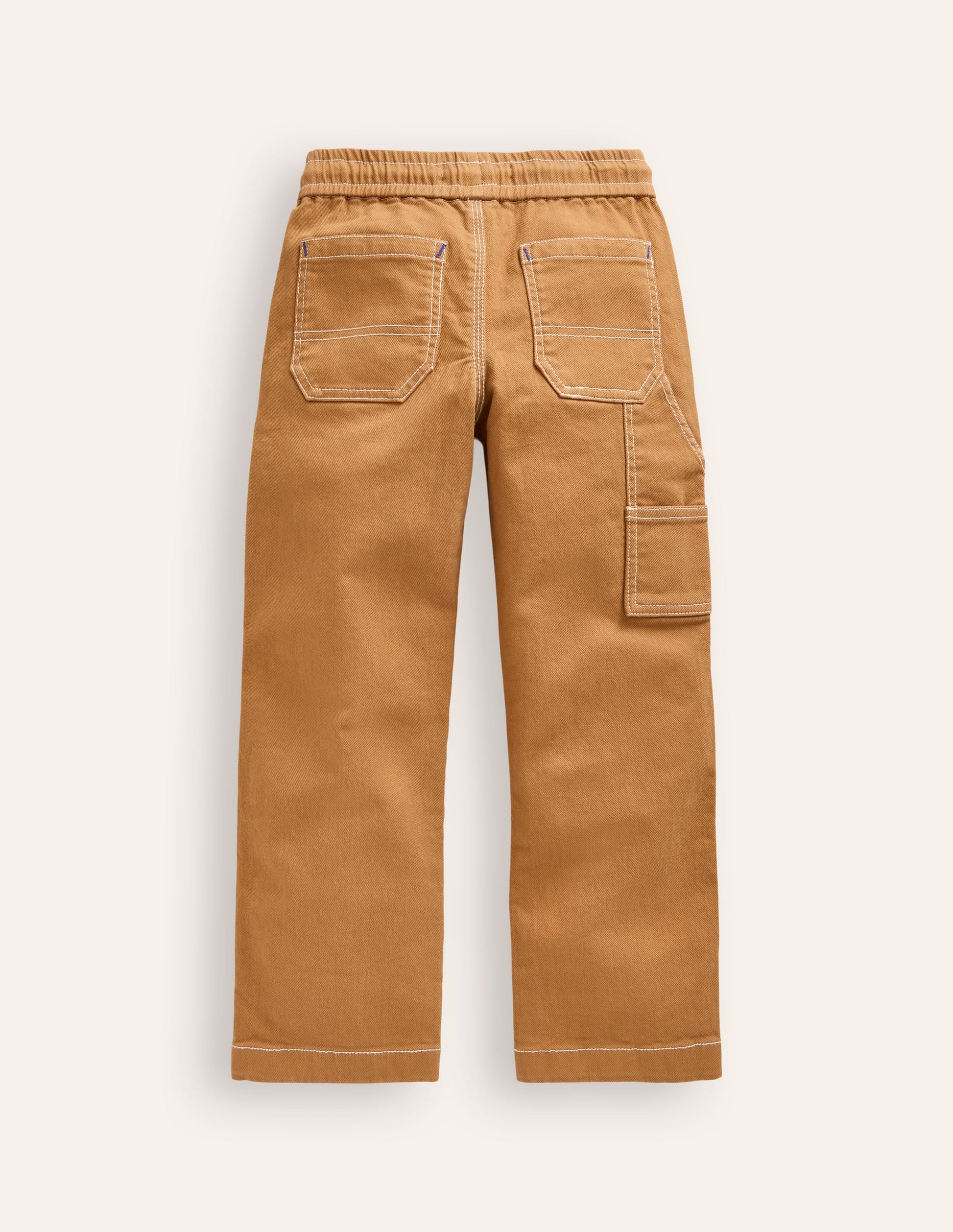 Pull-On Pocket Trousers-Butterscotch Brown-2