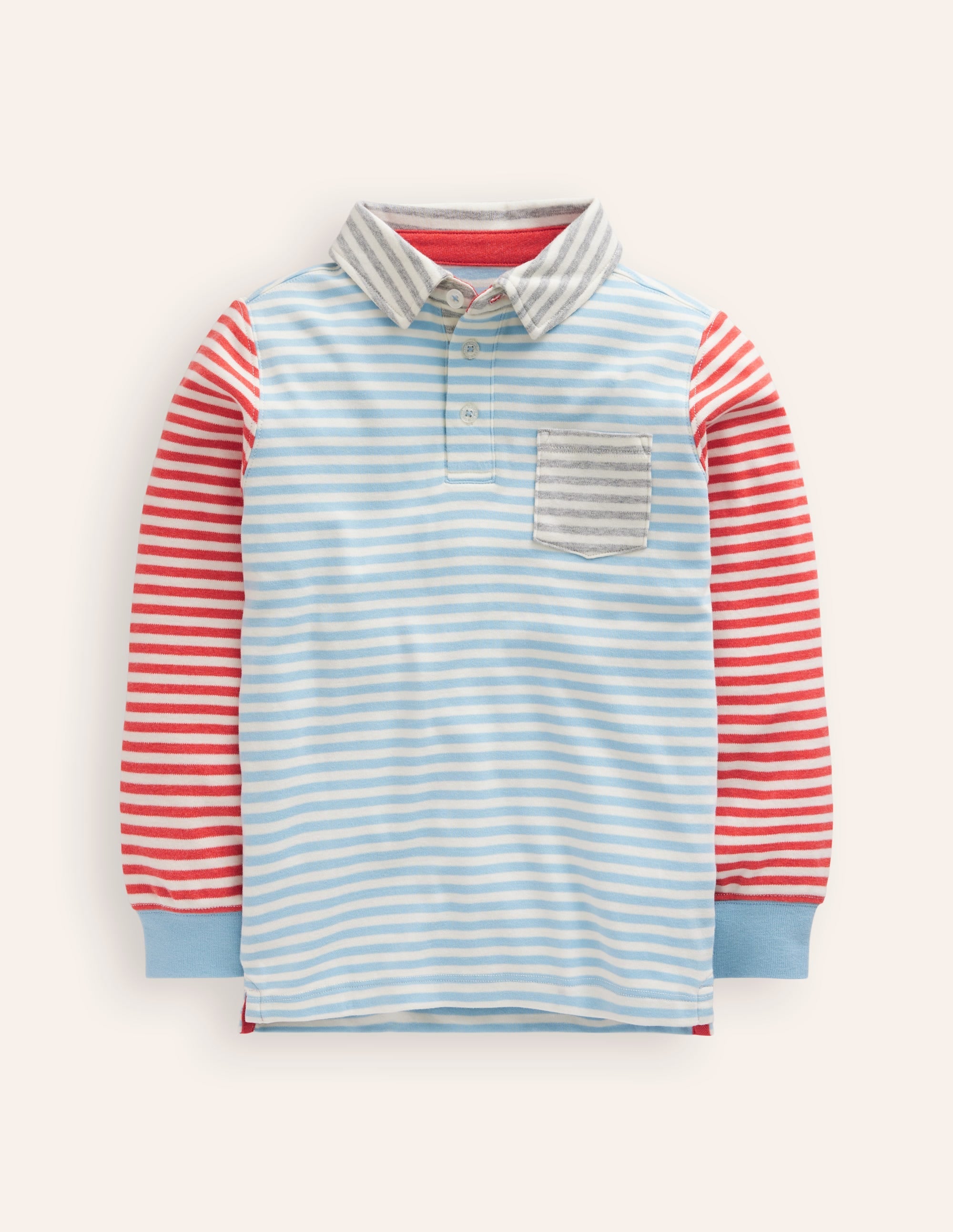 Supersoft Polo Shirt-College Navy Multi Hotchpotch - Image 1