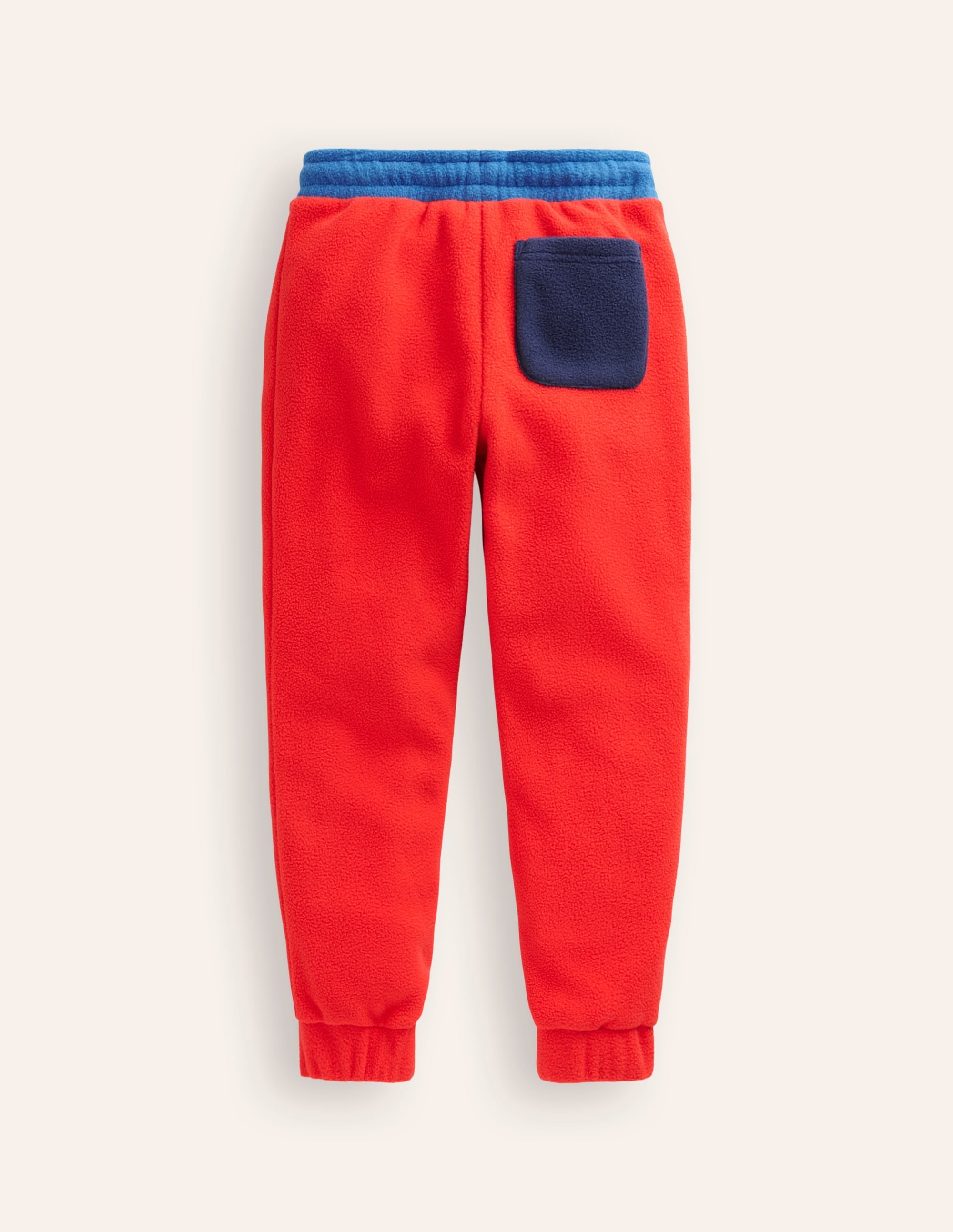 Cosy Fleece Joggers-Poppy Red Multi - Image 2