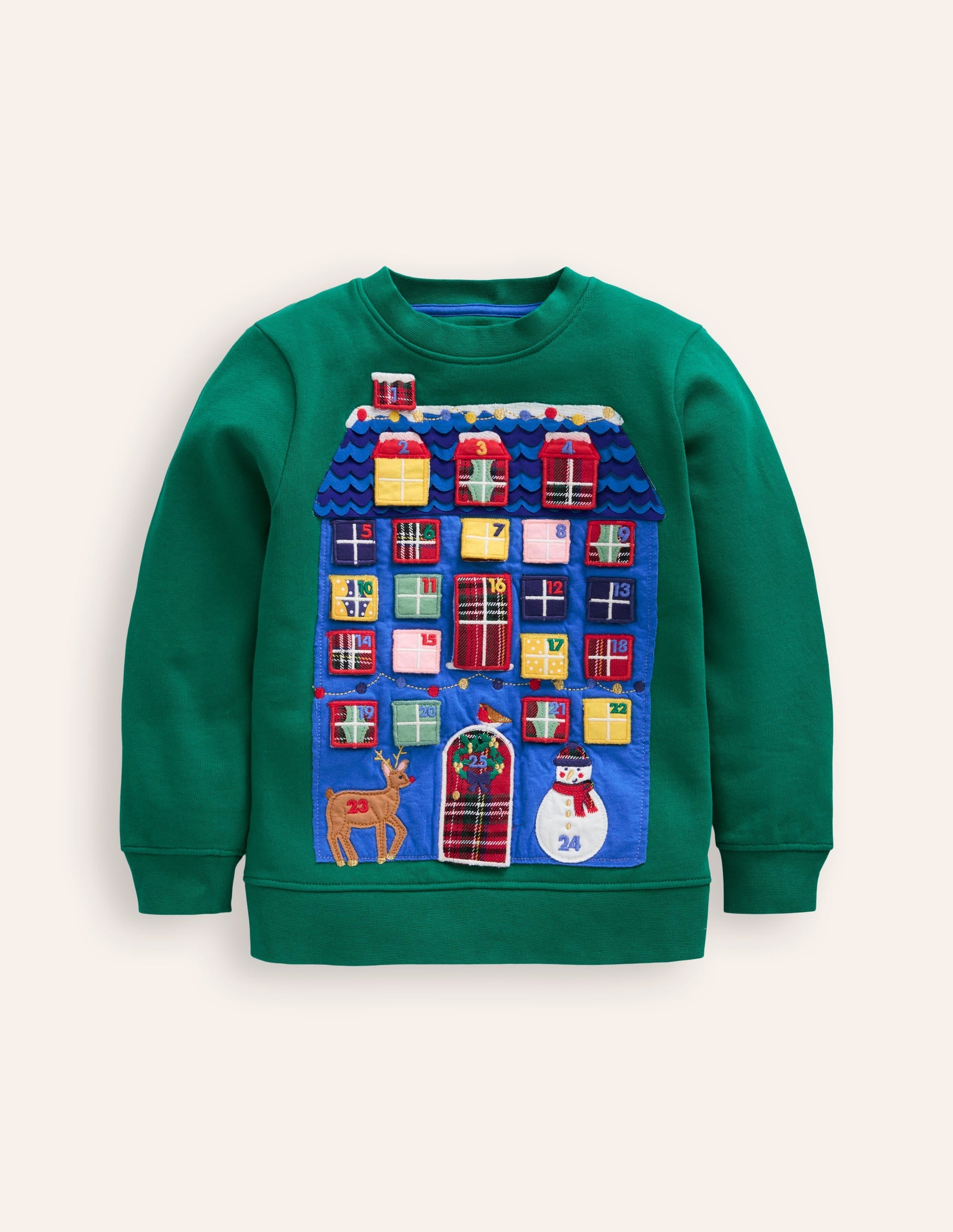 Advent Calendar Sweatshirt-Jewel Green Advent - Image 1