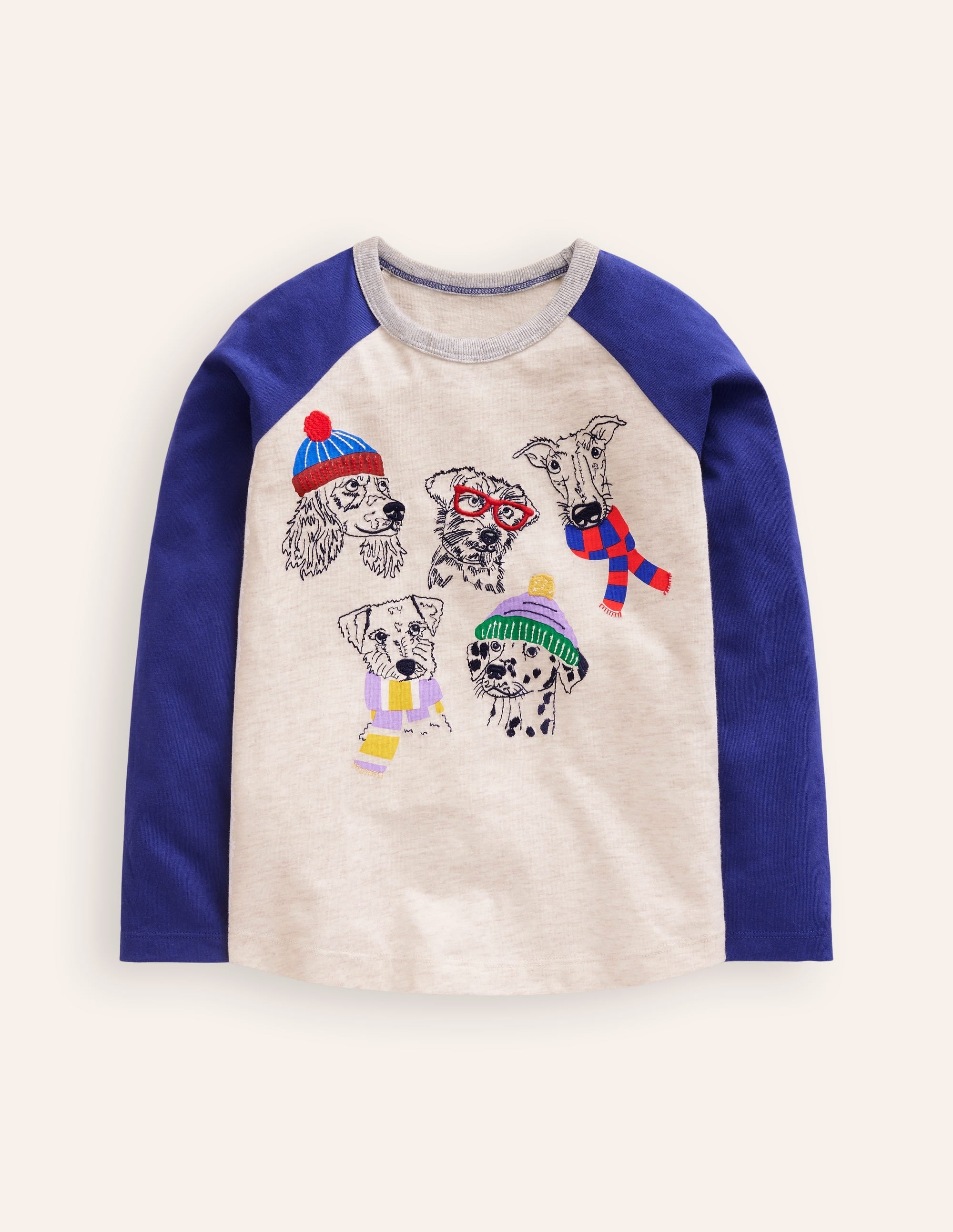 Stitch Logo T-Shirt-Oatmeal Marl Dogs - Image 1