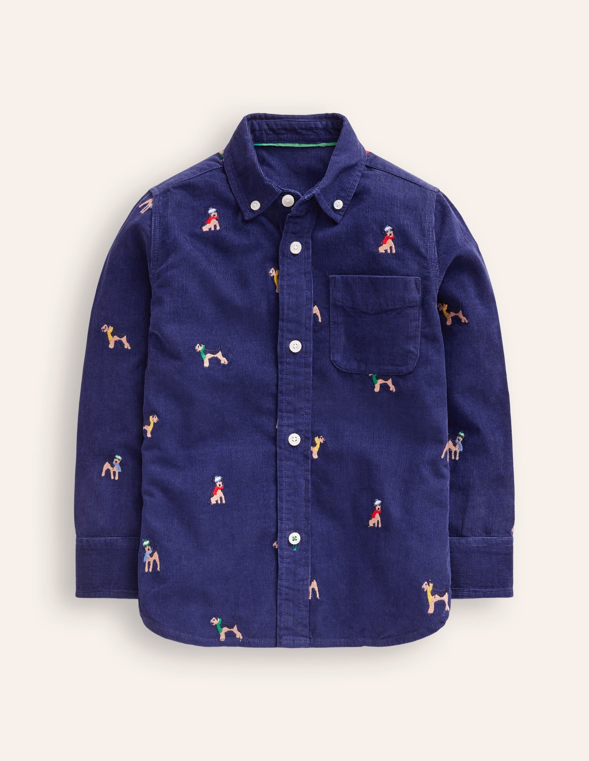 The Janet Embroidered Shirt-Sapphire Blue Janet Embroidery - Image 1