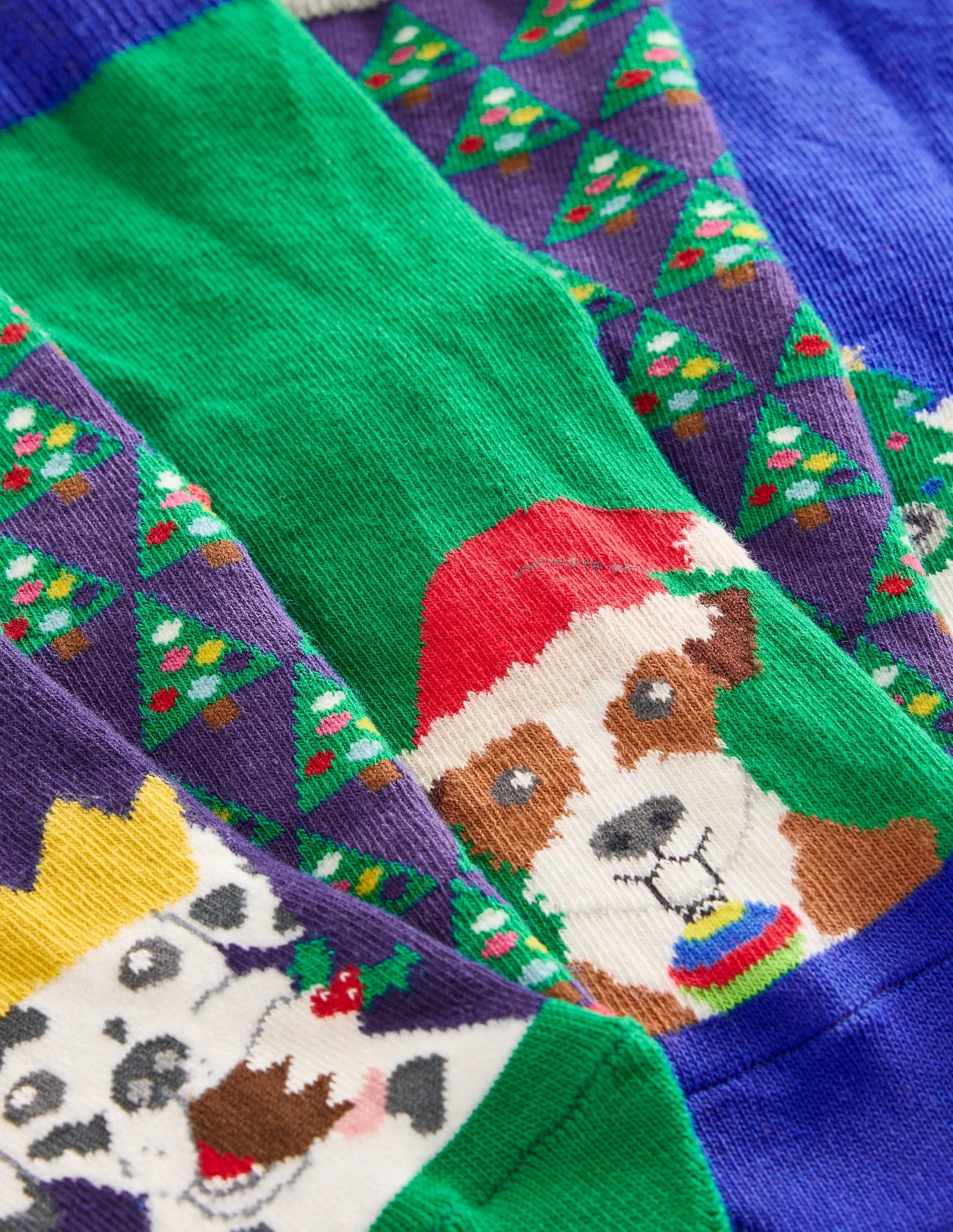Socks 5 Pack-Multi Festive Dogs-2