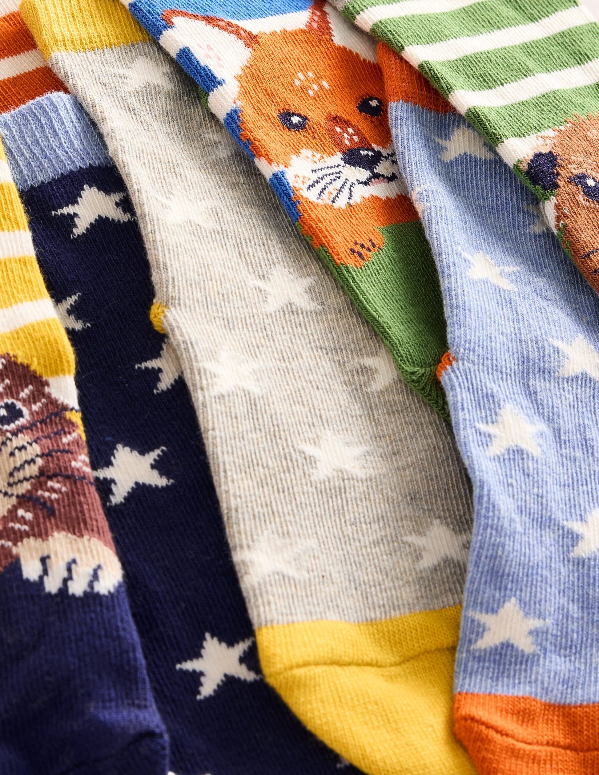 Socks 7 Pack-Multi Woodland Animals-2