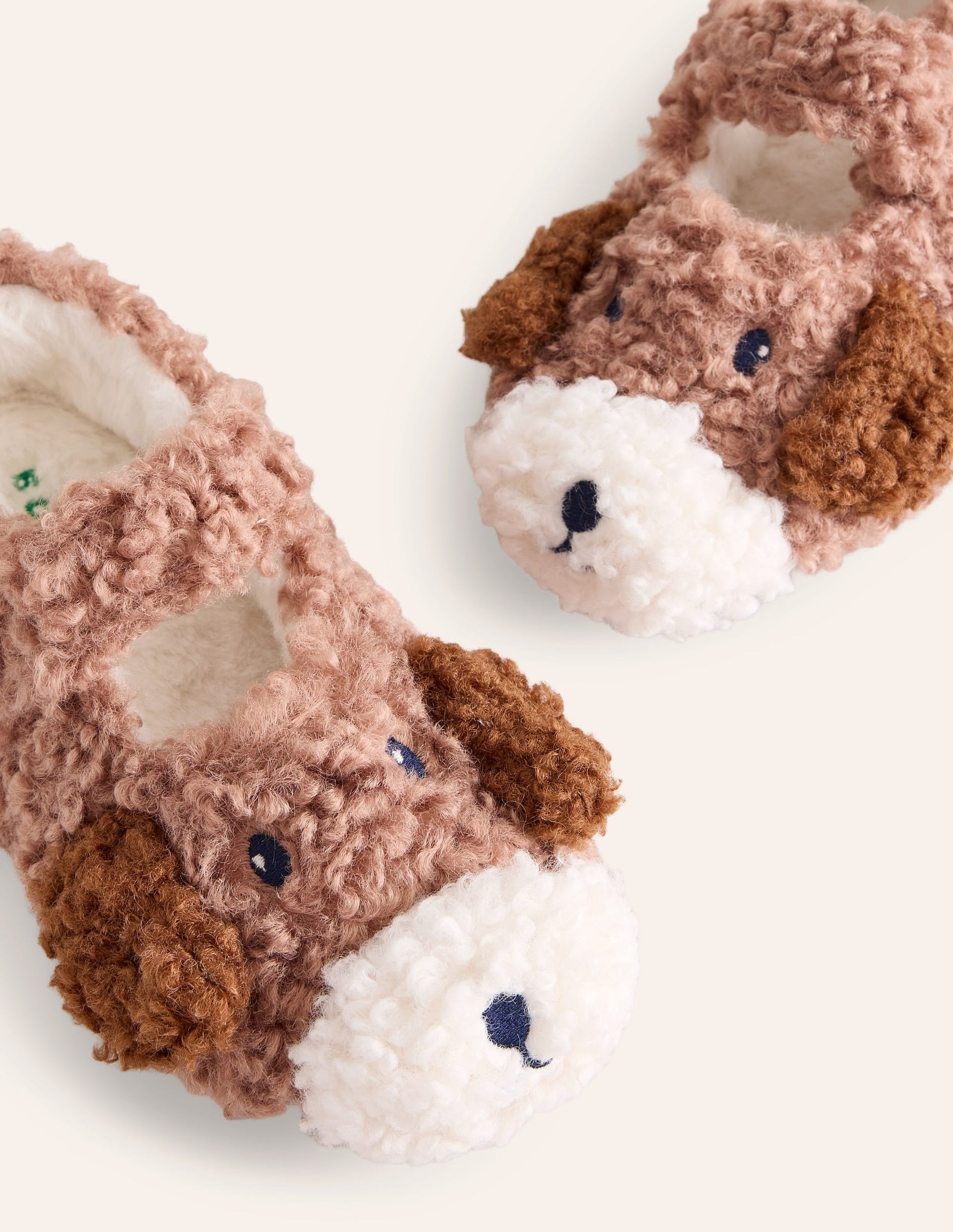 Borg Slippers-Butterscotch Brown Dog-3