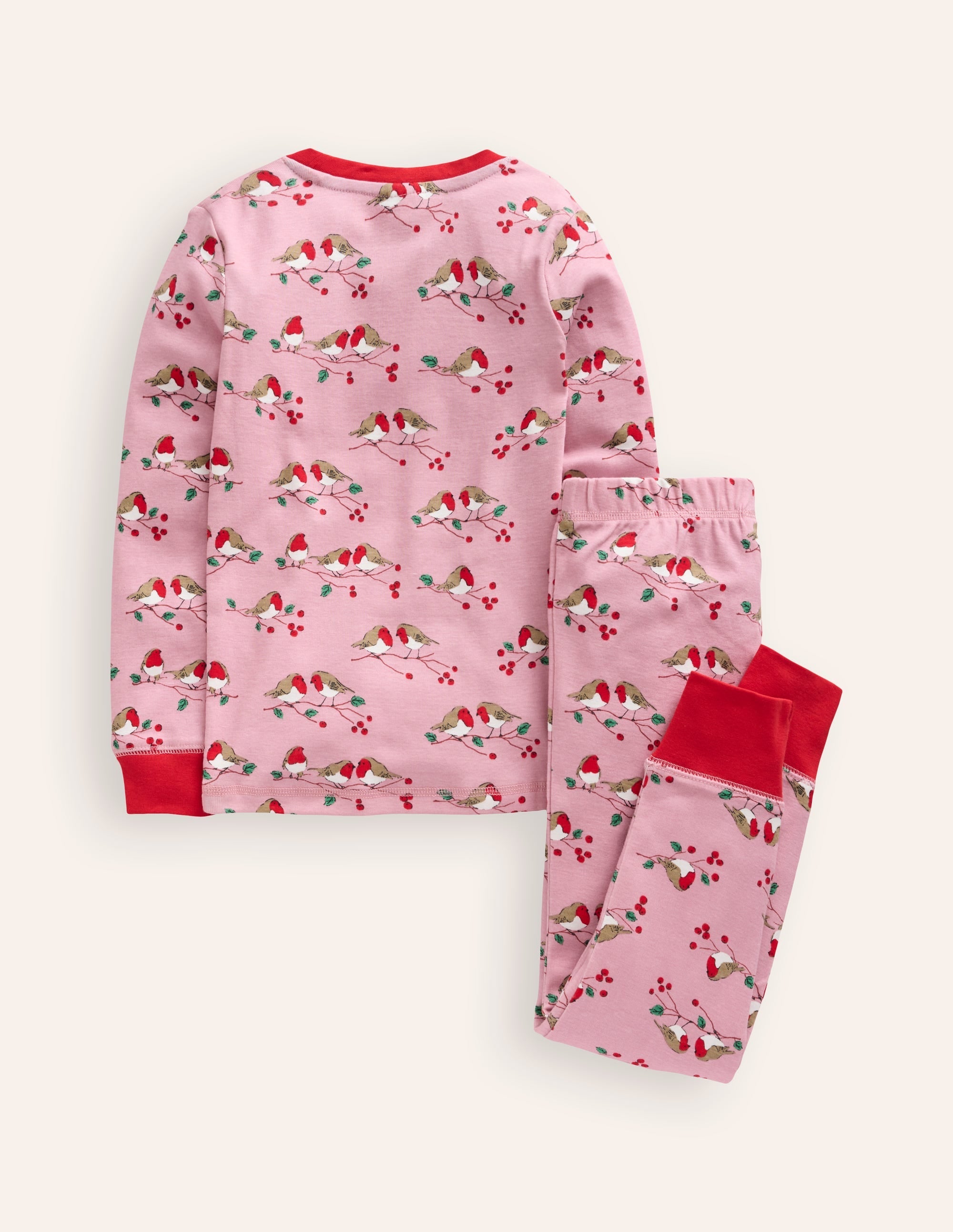 Snug Long John Pyjamas-Rose Robins - Image 2