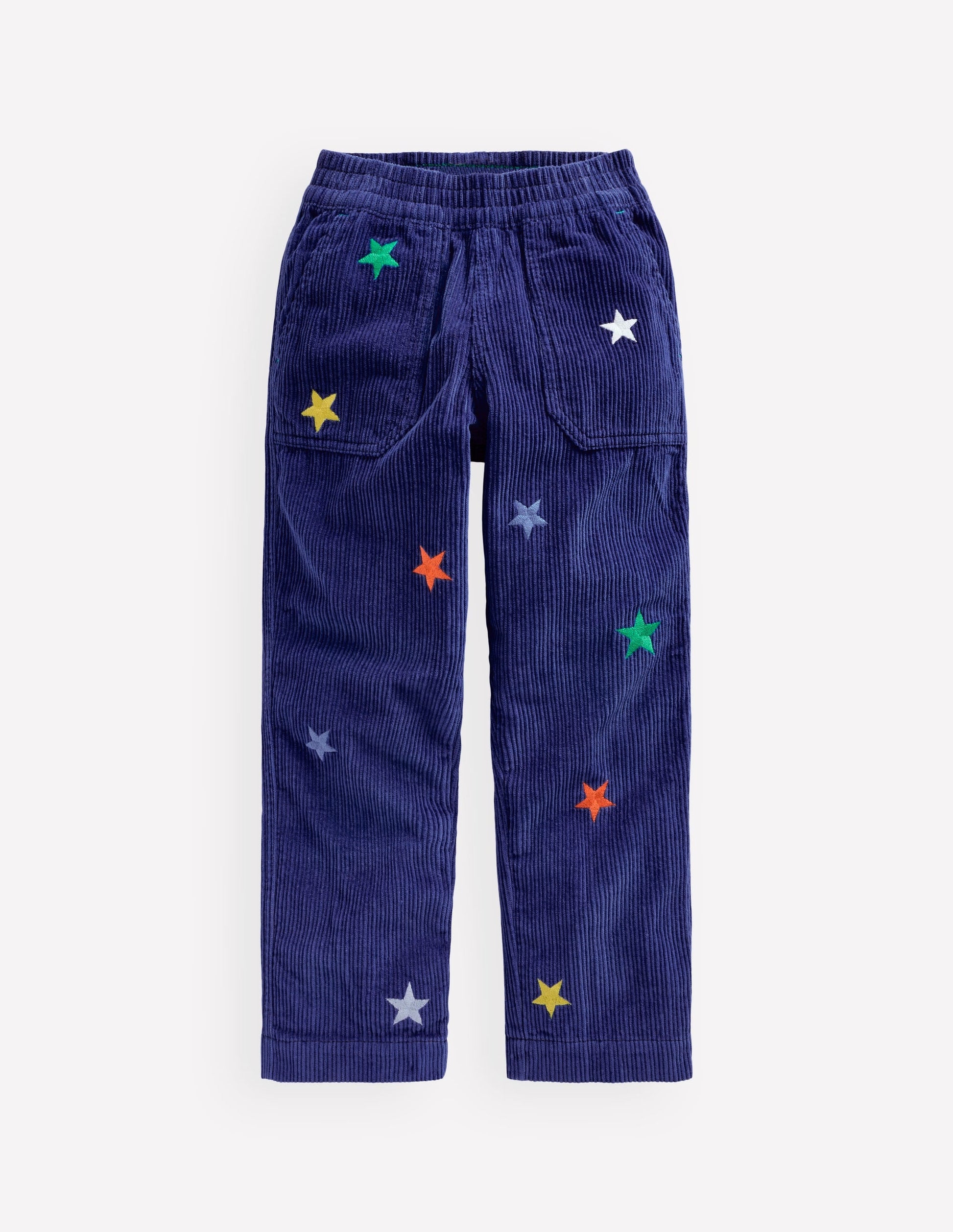 Pull-On Cord Trousers-Sapphire Blue Star-1