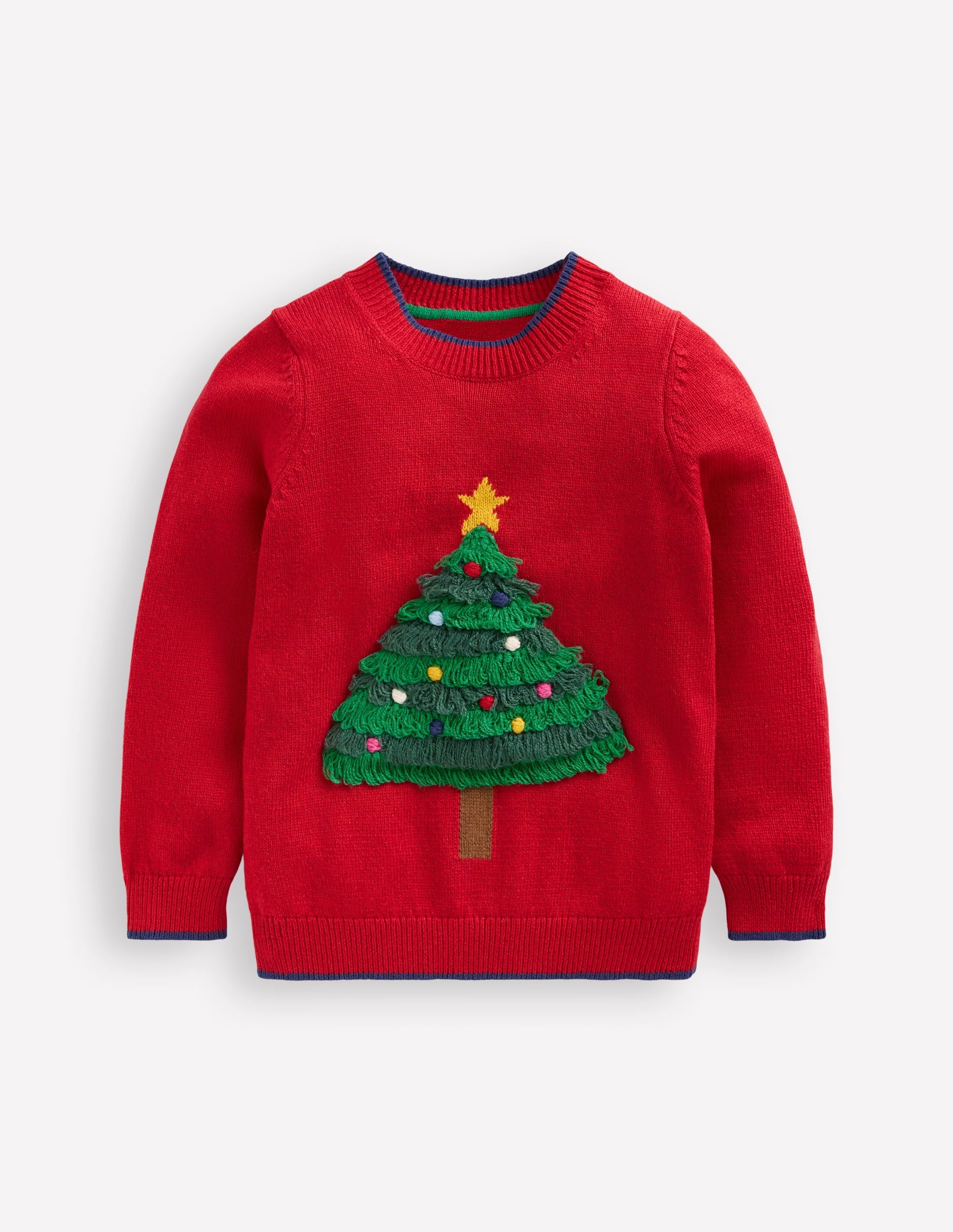 Fun Logo Jumper-Poppy Red Tree - Image 1