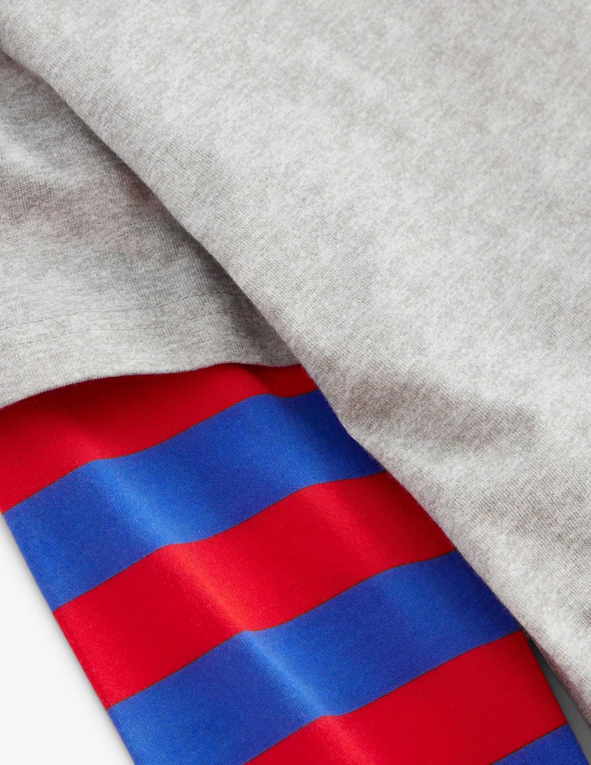 Mock Sleeve T-shirt-Grey Marl-3