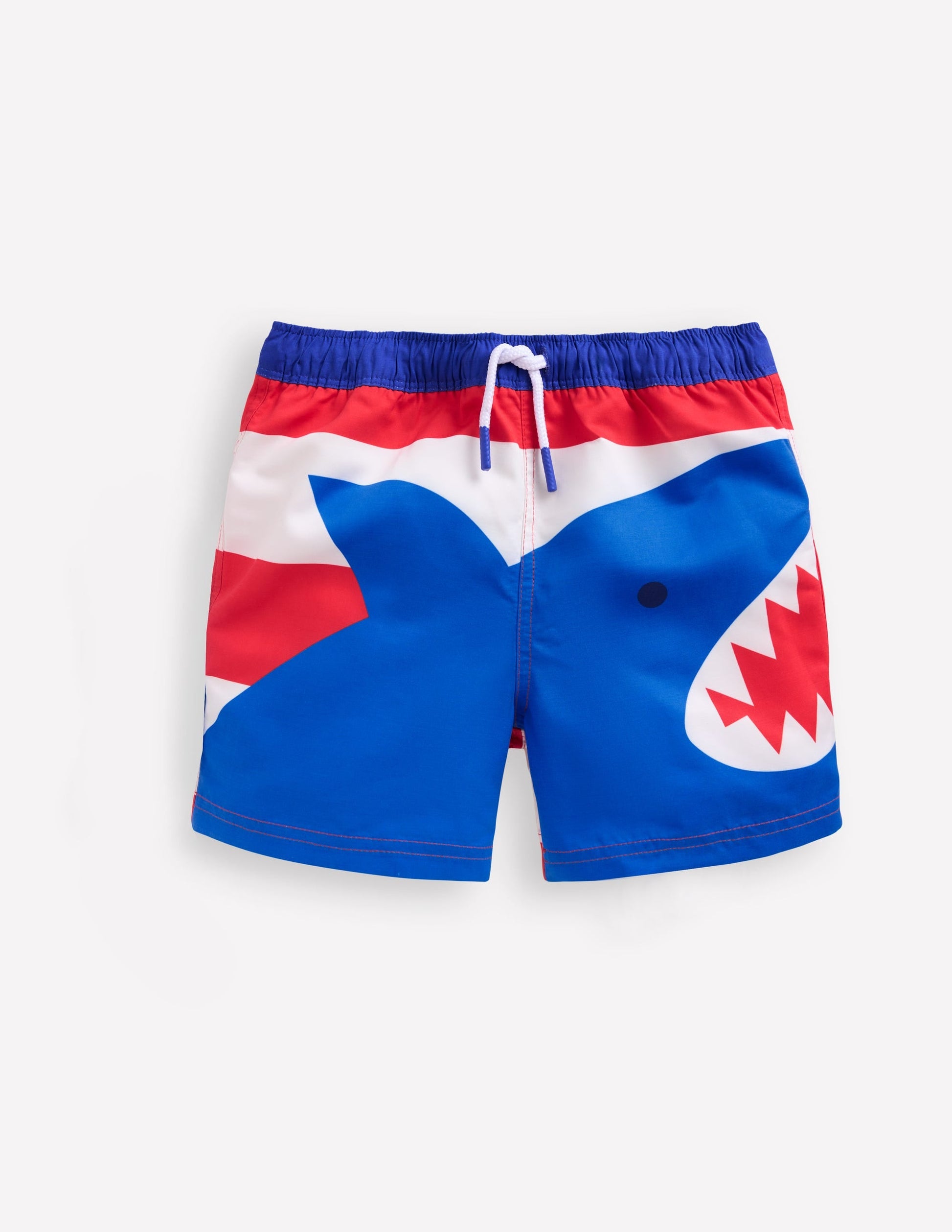 Swim Shorts-Poppy Red Shark-1