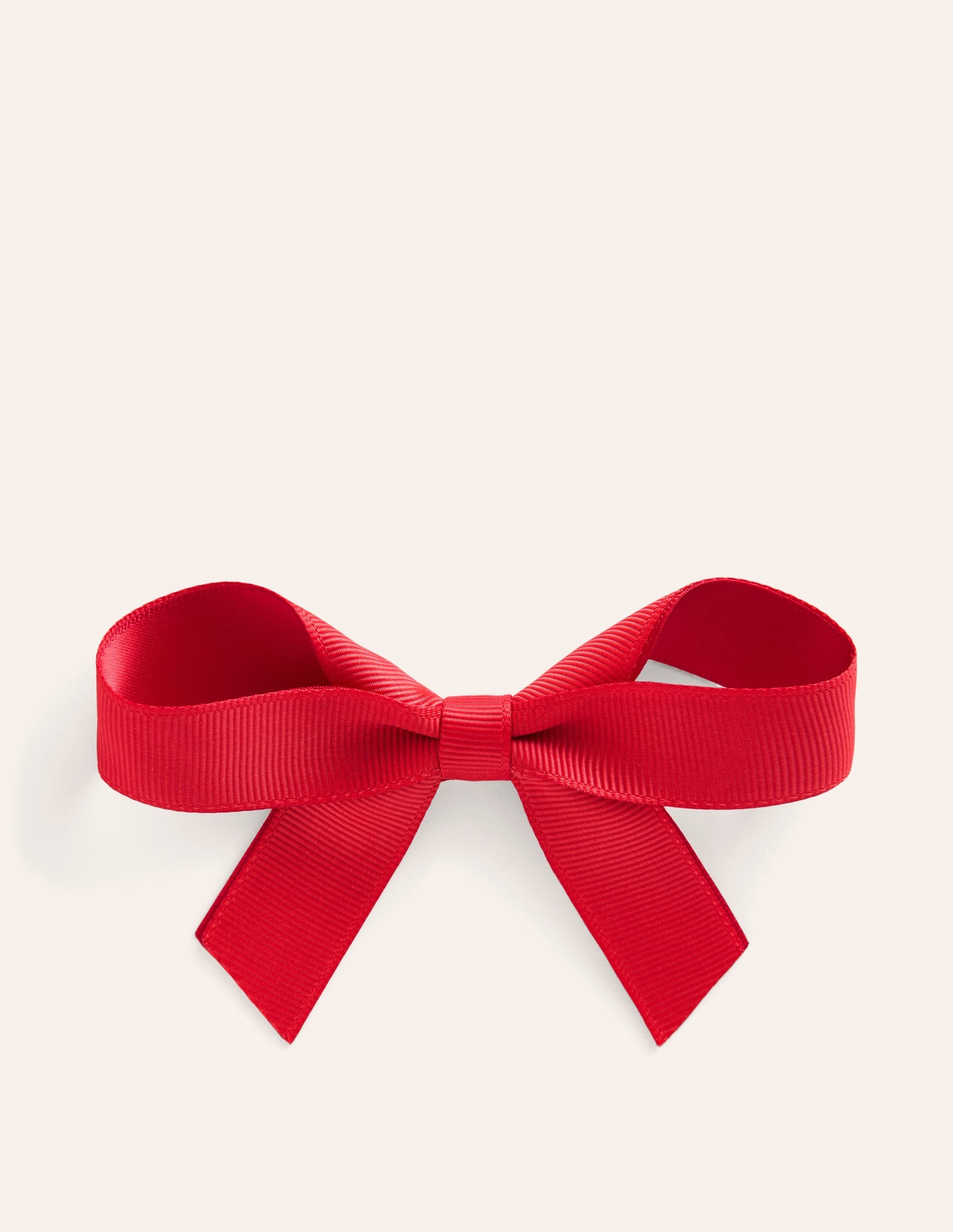 Grosgrain Hair Bow-Poppy Red-1