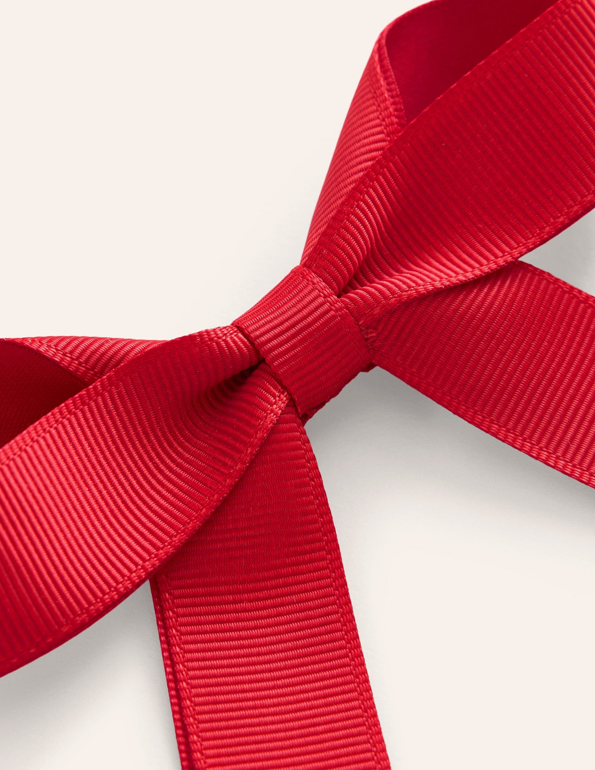 Grosgrain Hair Bow-Poppy Red-2