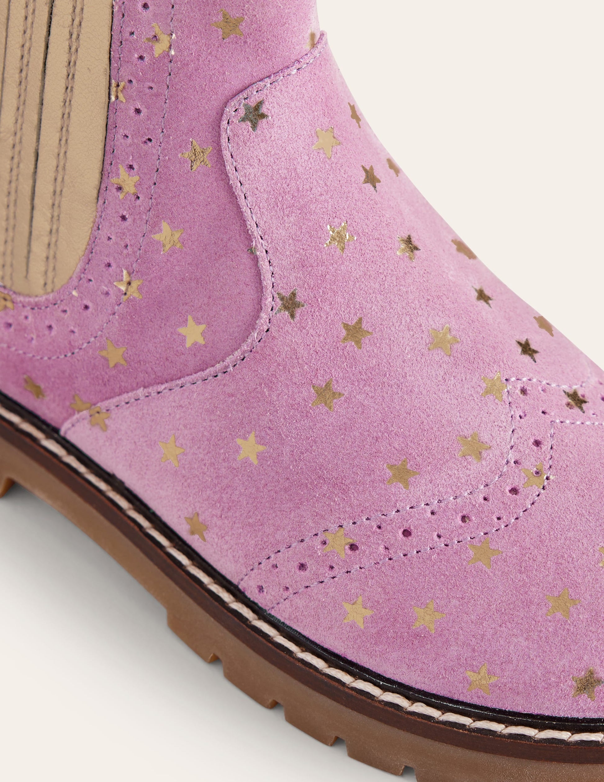 Leather Chelsea Boots-Cosmos Pink Stars-2