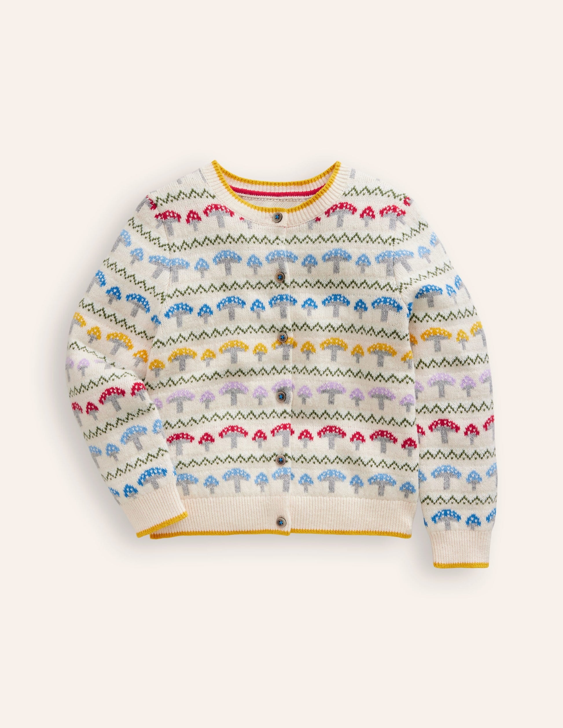 Edie Fair Isle Cardigan-Ecru Toadstool Fair Isle-1