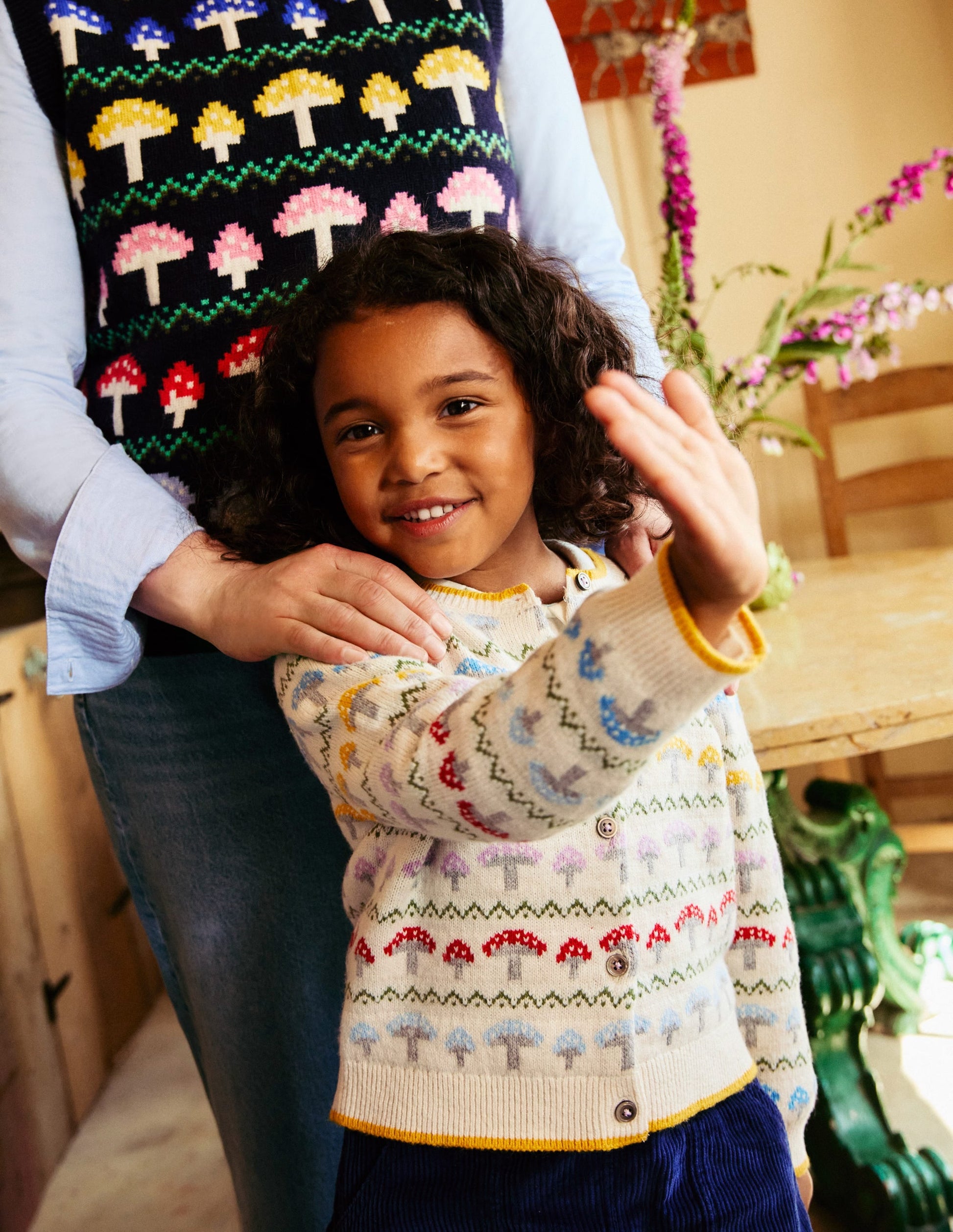Edie Fair Isle Cardigan-Ecru Toadstool Fair Isle-10