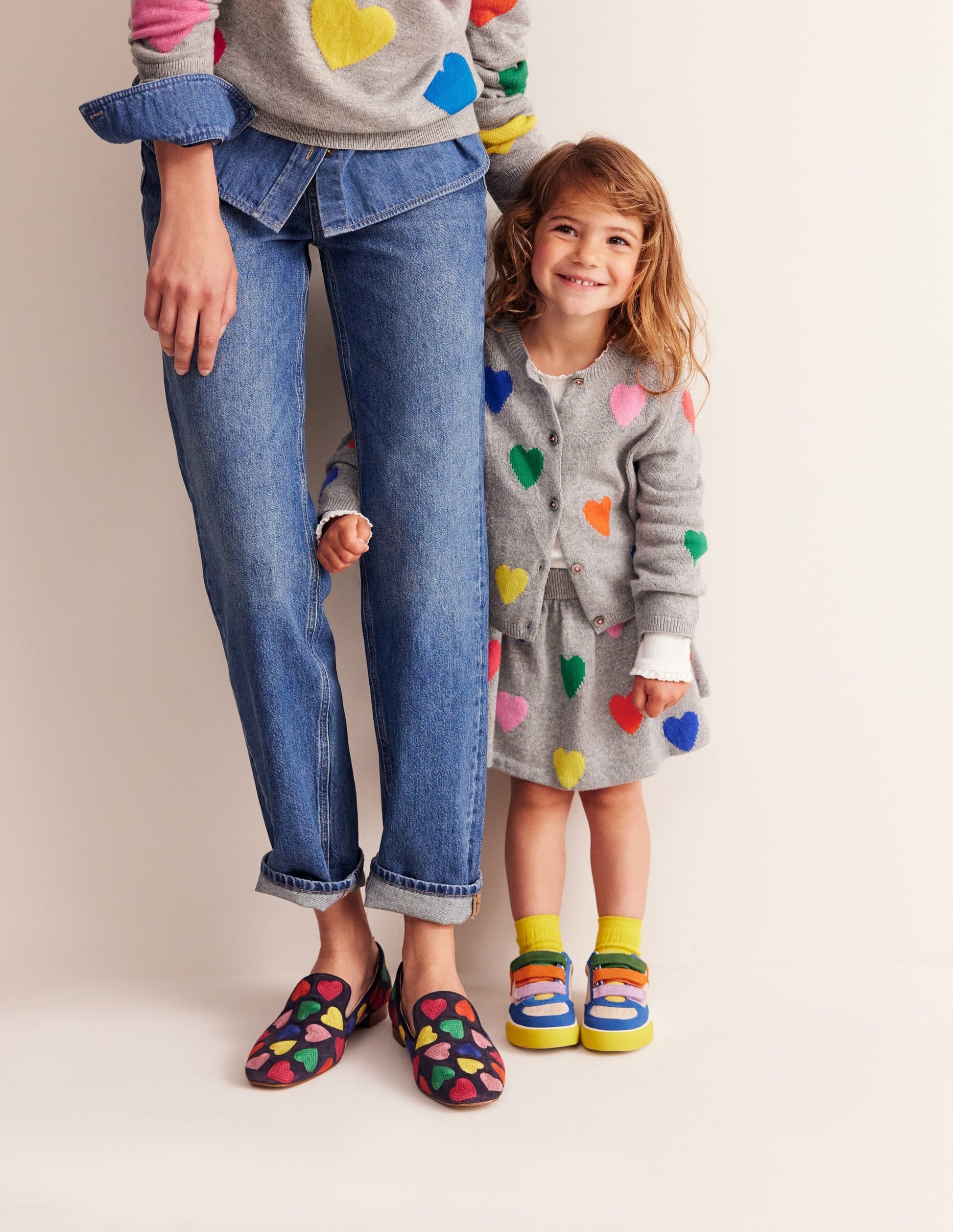 Joyful Cardigan-Grey Marl Hearts-6