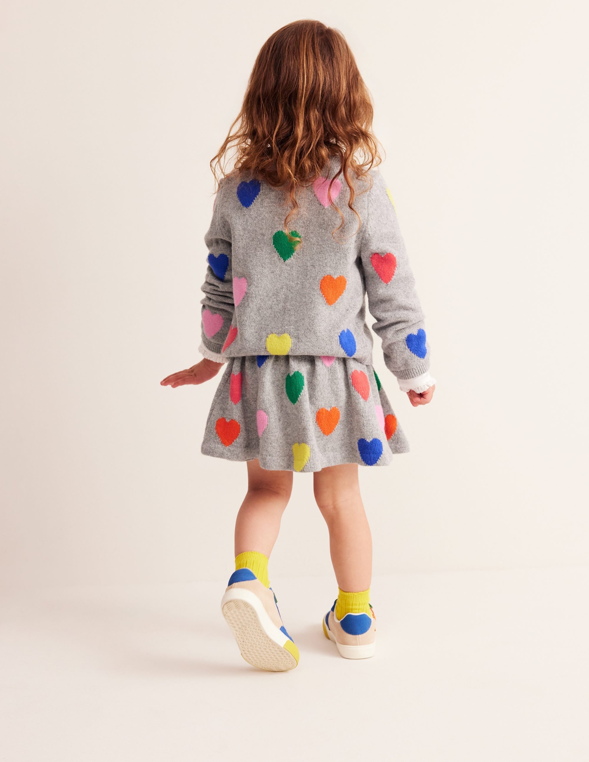Joyful Cardigan-Grey Marl Hearts - Image 8