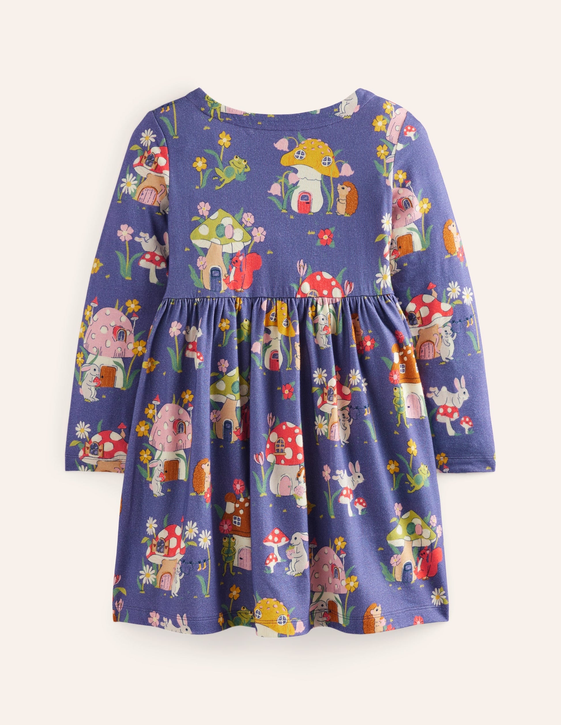 Long-Sleeved Fun Jersey Dress-Starboard Toadstool Village-2