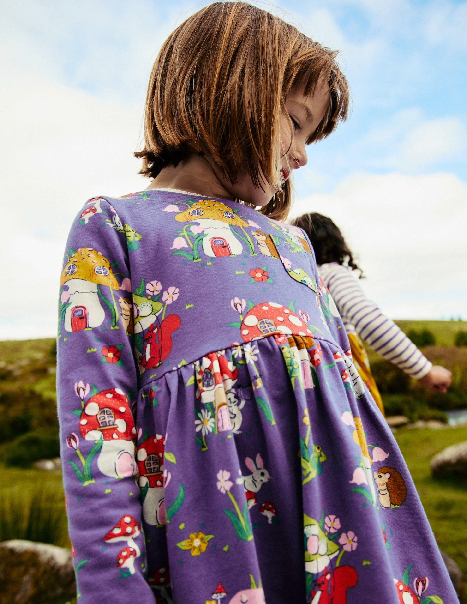 Long-Sleeved Fun Jersey Dress-Starboard Toadstool Village-4