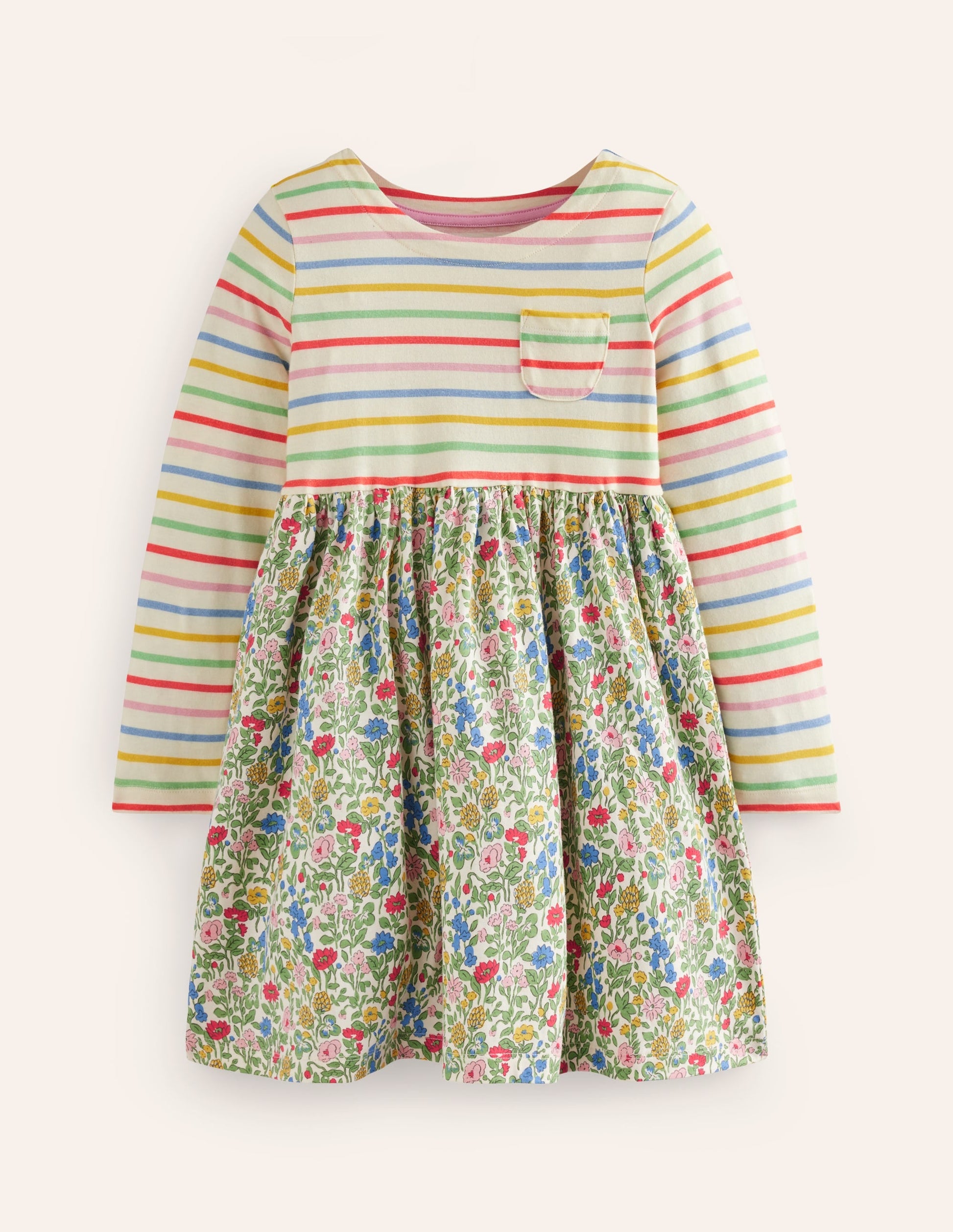 Hotchpotch Jersey Dress-Multi Meadow Floral-1