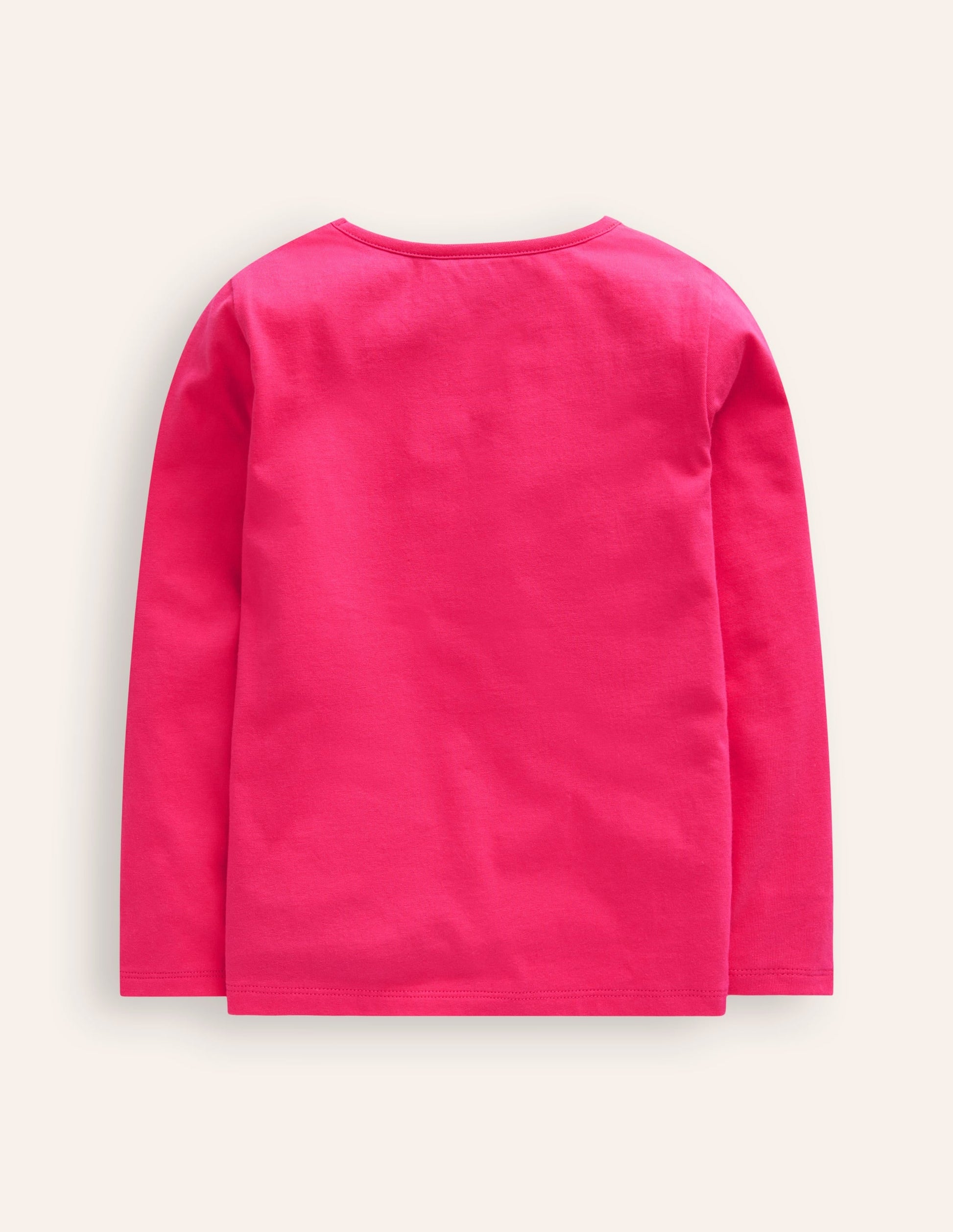 Appliqué Long Sleeve Top-Rose Pink Unicorn-2