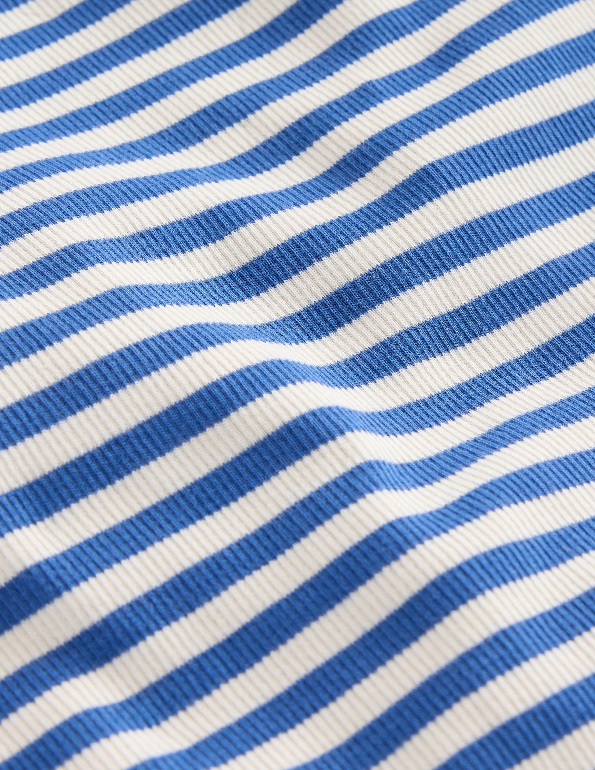 Ribbed Long Sleeve T-Shirt-Bluejay/ Ivory-3