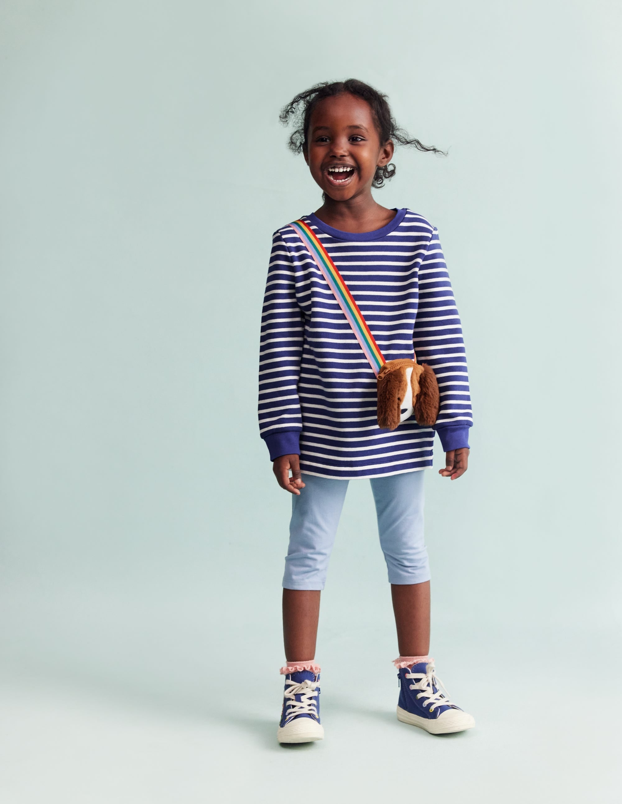 Appliqué Bag Tunic-Soft Starboard Blue/ Ivory Dog - Image 5
