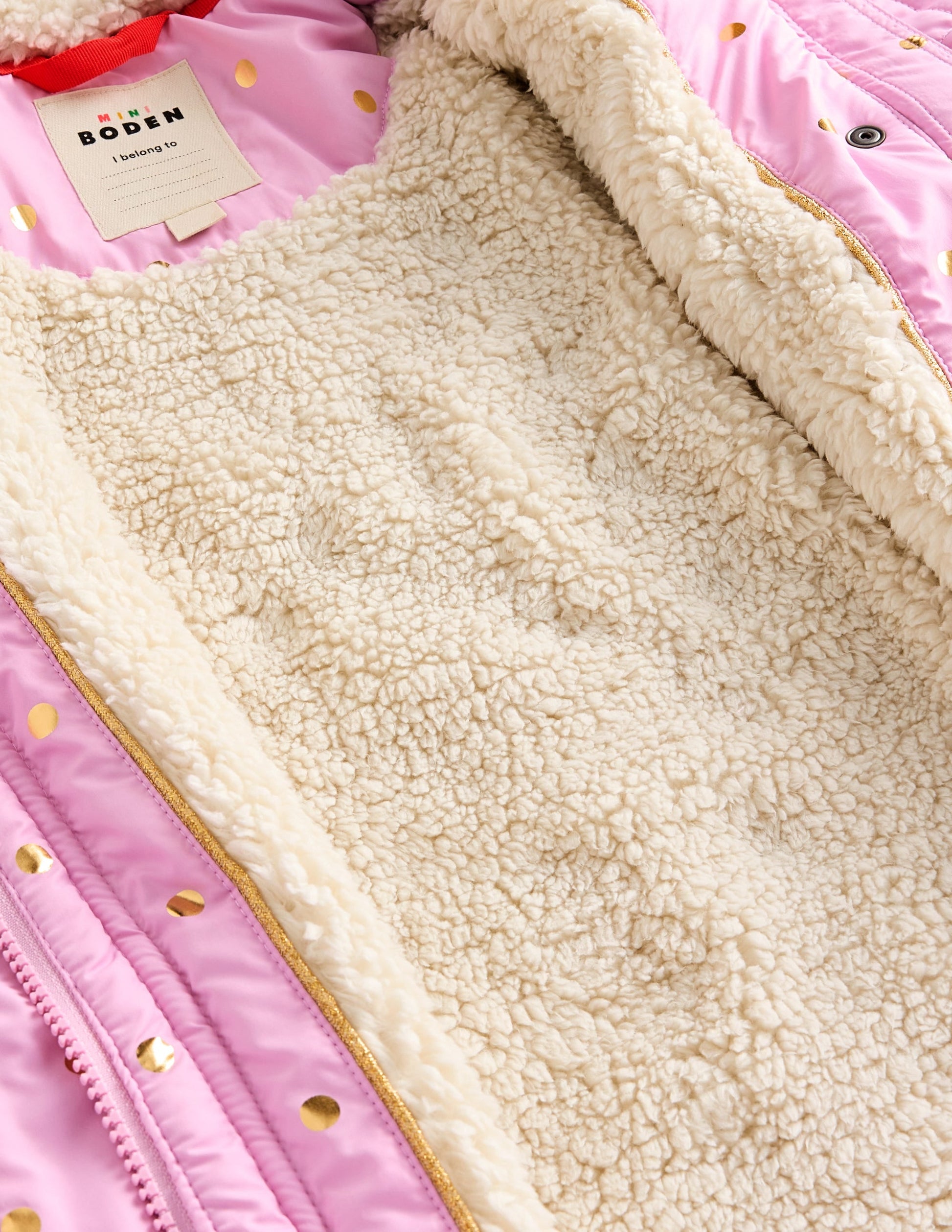 Pretty Quilted Coat-Soft Lavender Foil Spot-5