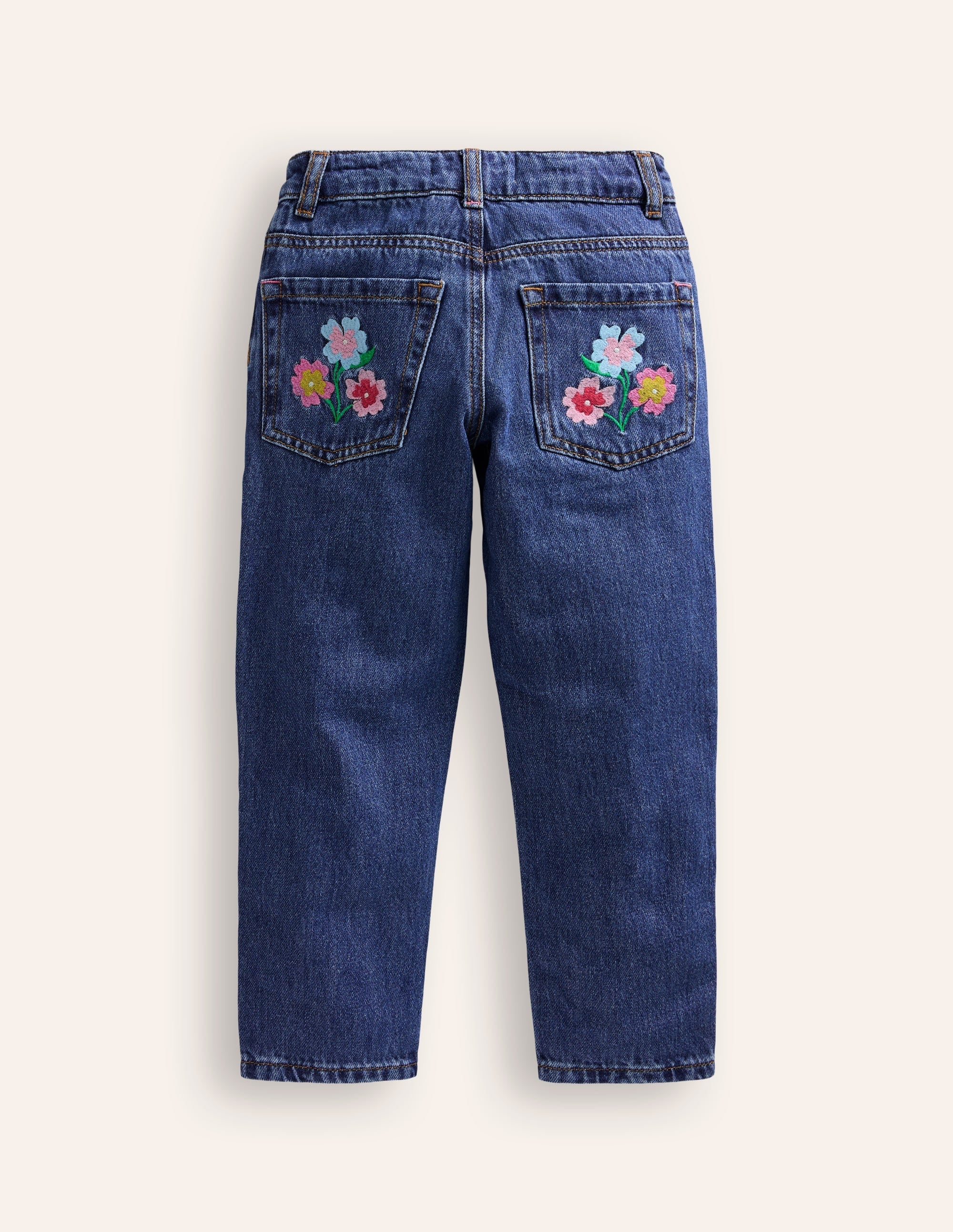 Relaxed Straight Jean-Mid Vintage Floral Embroidery - Image 2