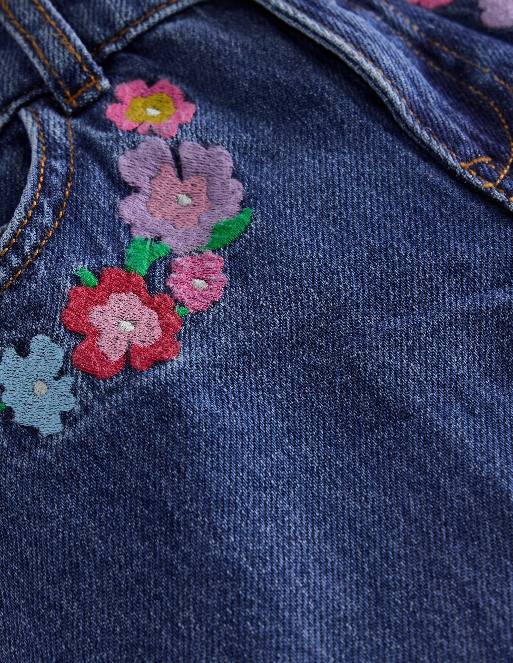 Relaxed Straight Jean-Mid Vintage Floral Embroidery - Image 3