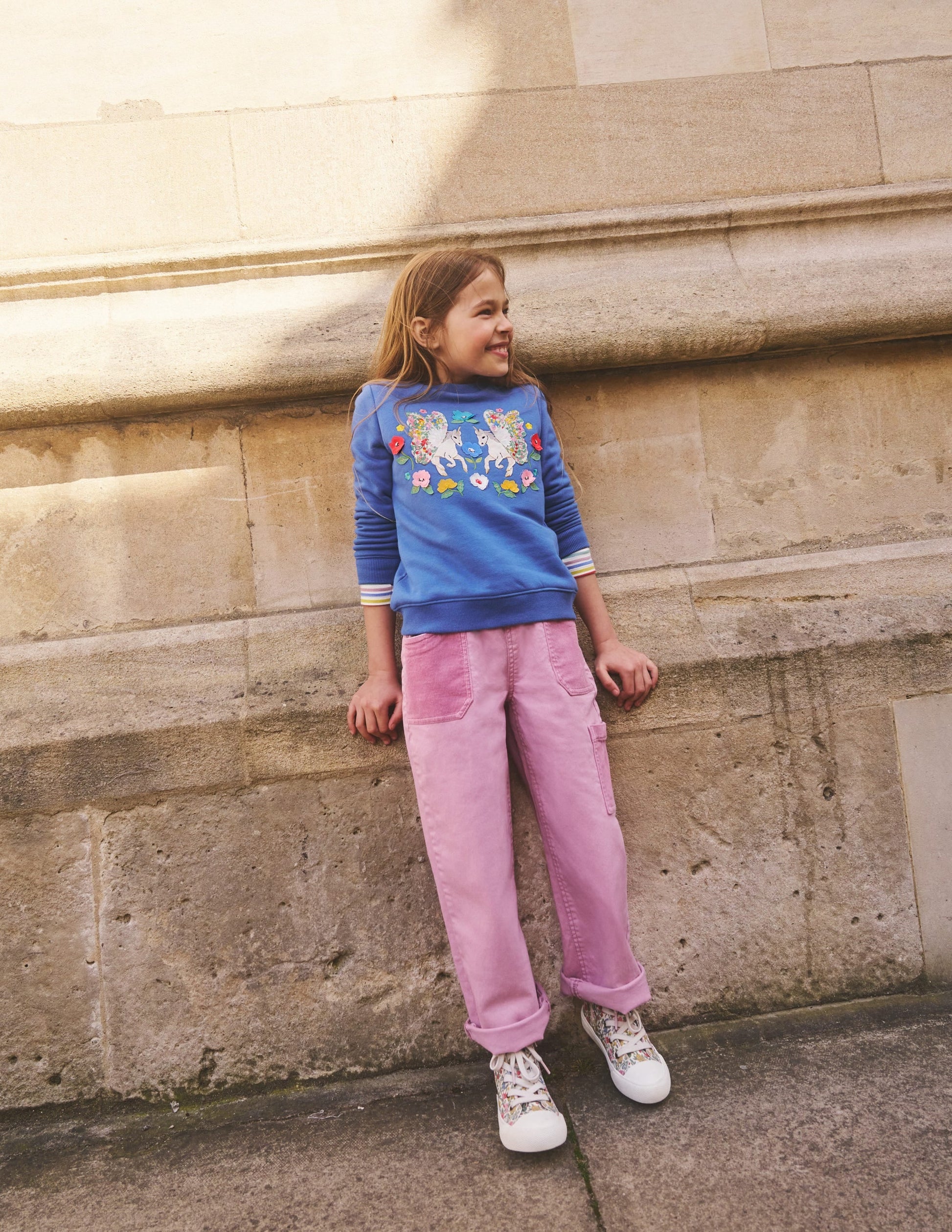 Cord Pocket Pull On Trousers-Mauve Mist Pink-4
