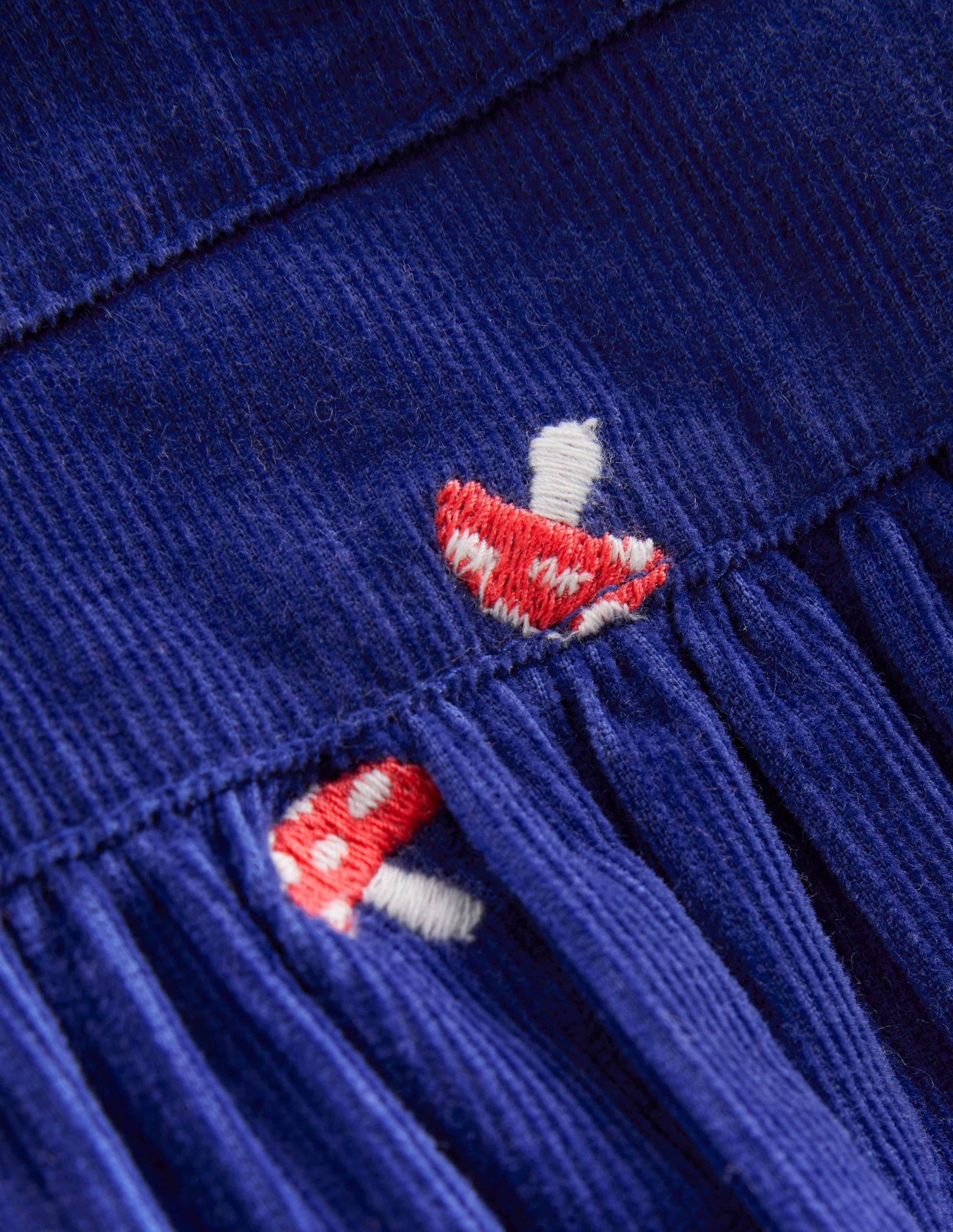 Aubrey Puff Sleeve Shirt Dress-Sapphire Toadstool Embroidery-3