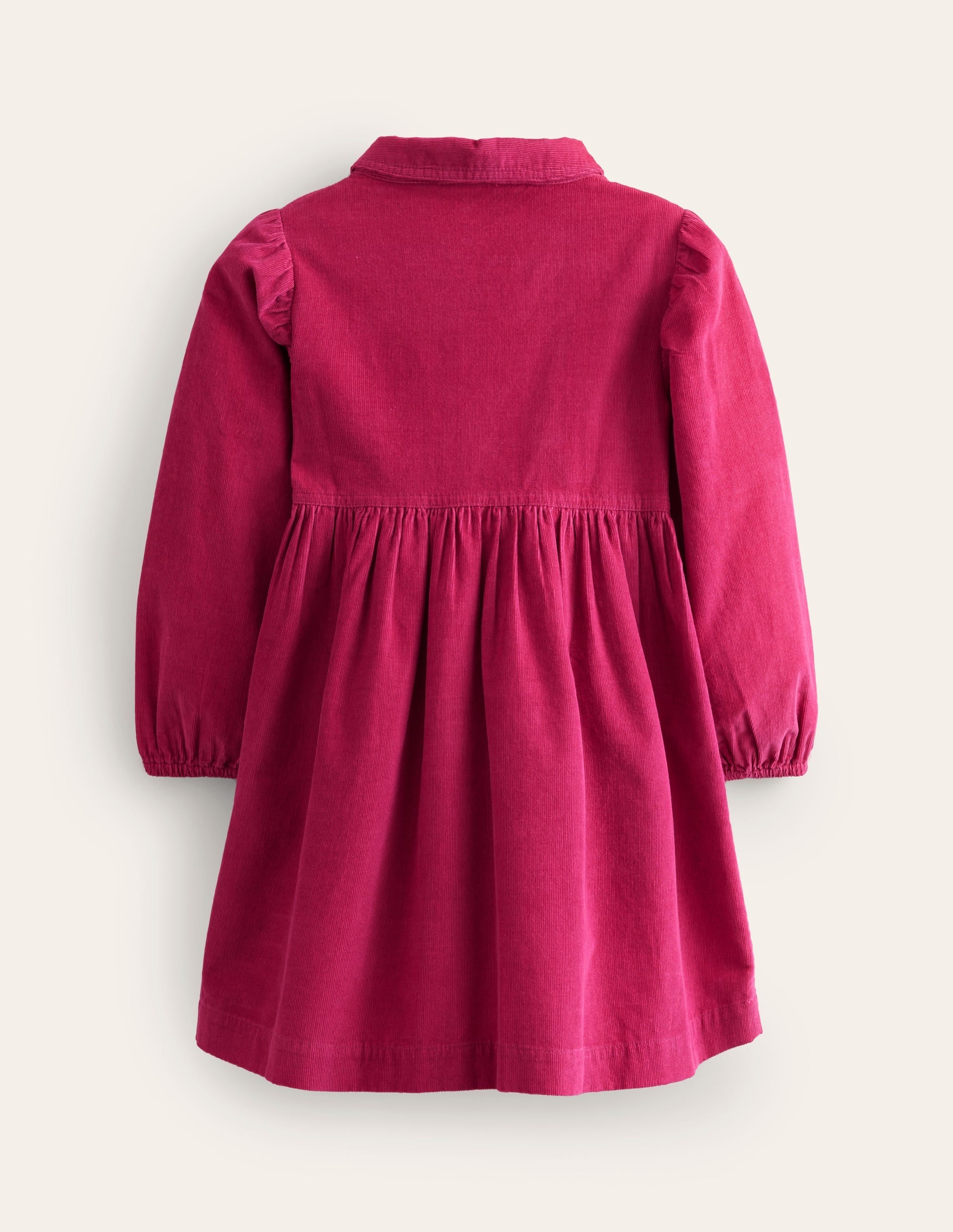 Aubrey Puff Sleeve Shirt Dress-Cherry Jam - Image 2