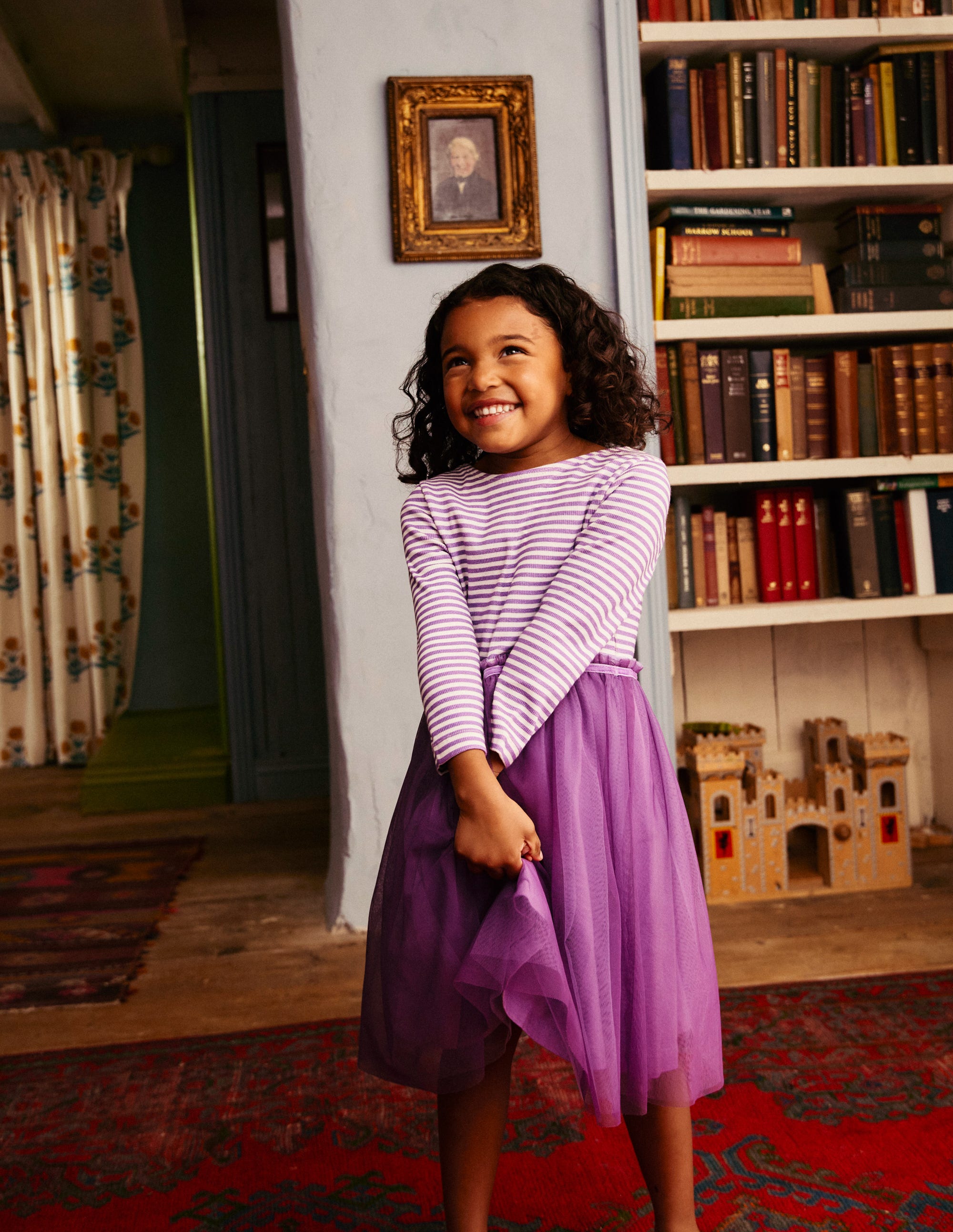 Pointelle Cotton Cardigan-Purple Berry Smoothie - Image 4