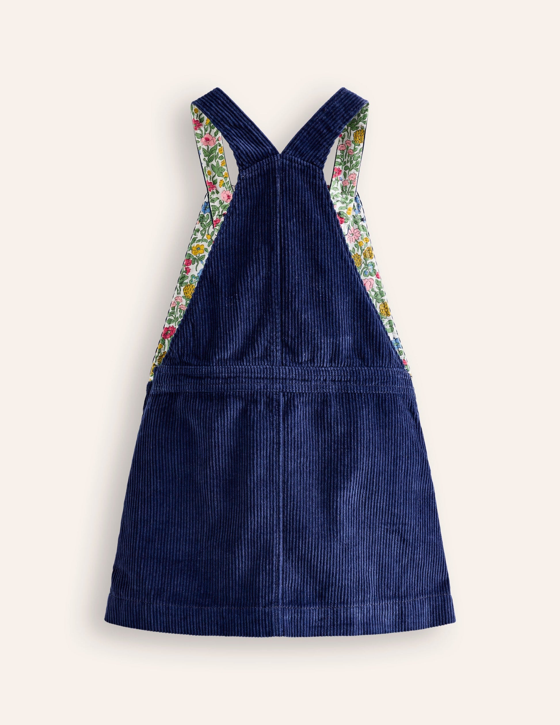 Dungaree Dress-College Navy Cord-2