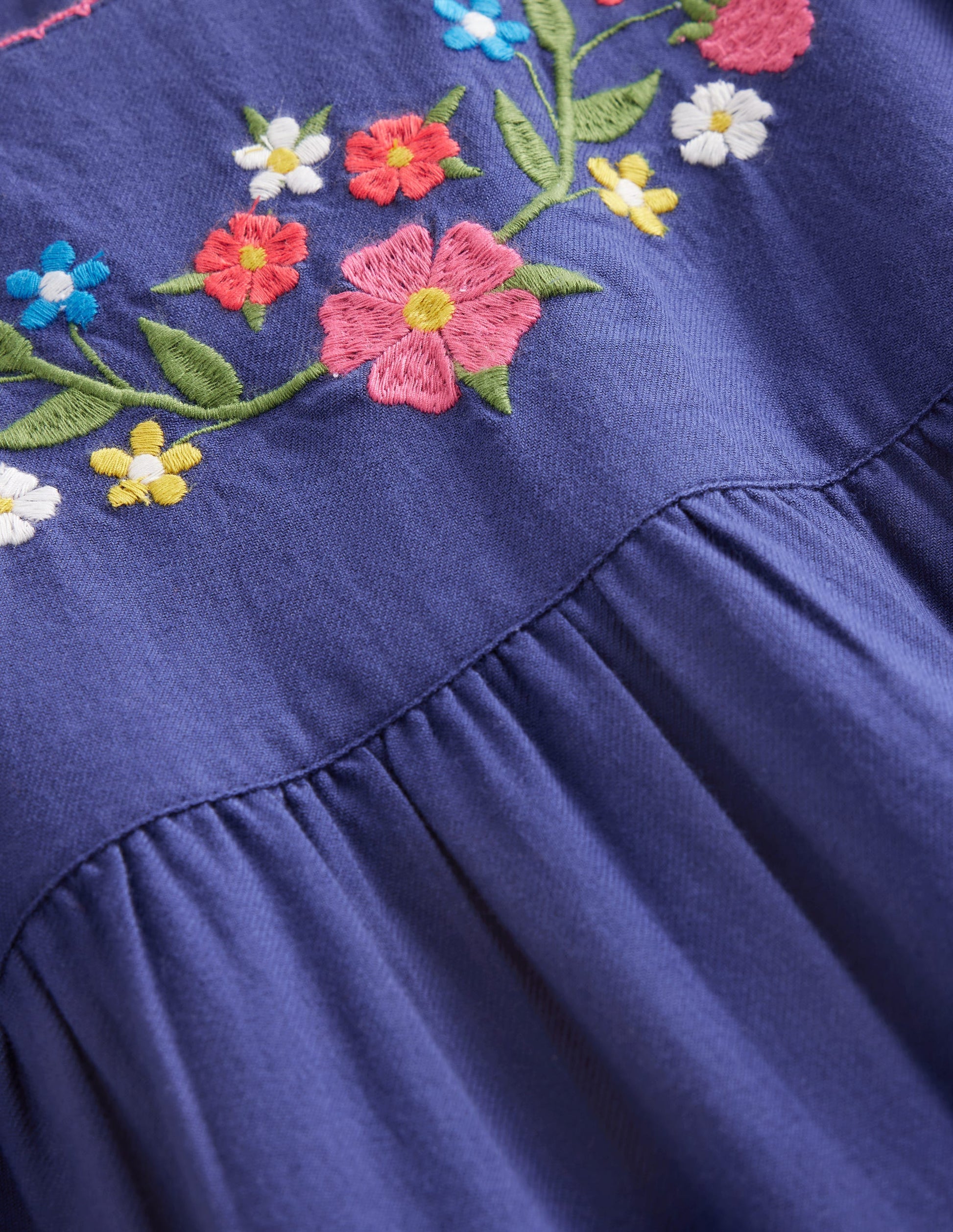 Betsy Tiered Twirly Dress-Starboard Navy Embroidery-3