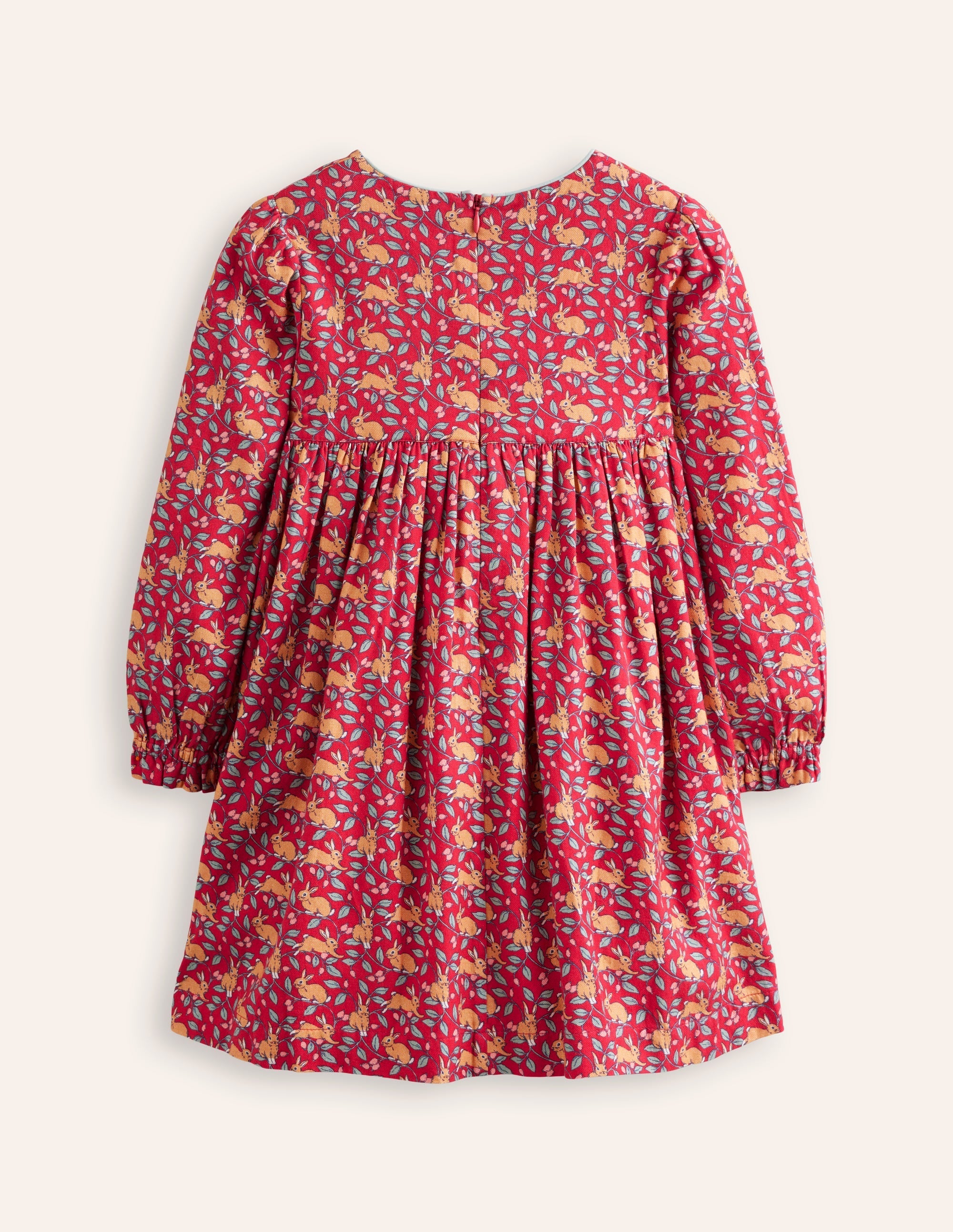 Bess Cosy Smocked Dress-Conker Brown Bunnies - Image 2