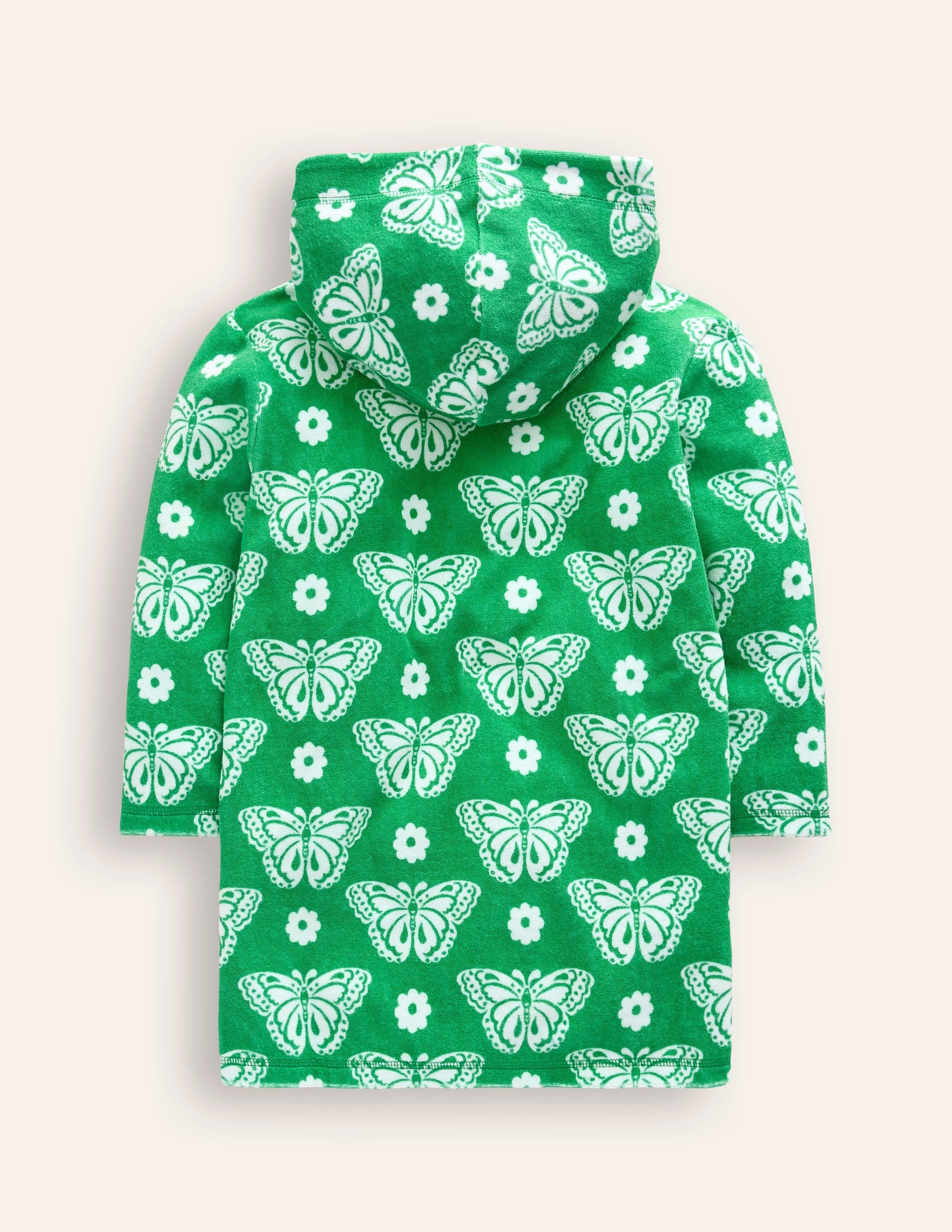 Towelling Throw-On-Pea Green Butterfly Stamp-2