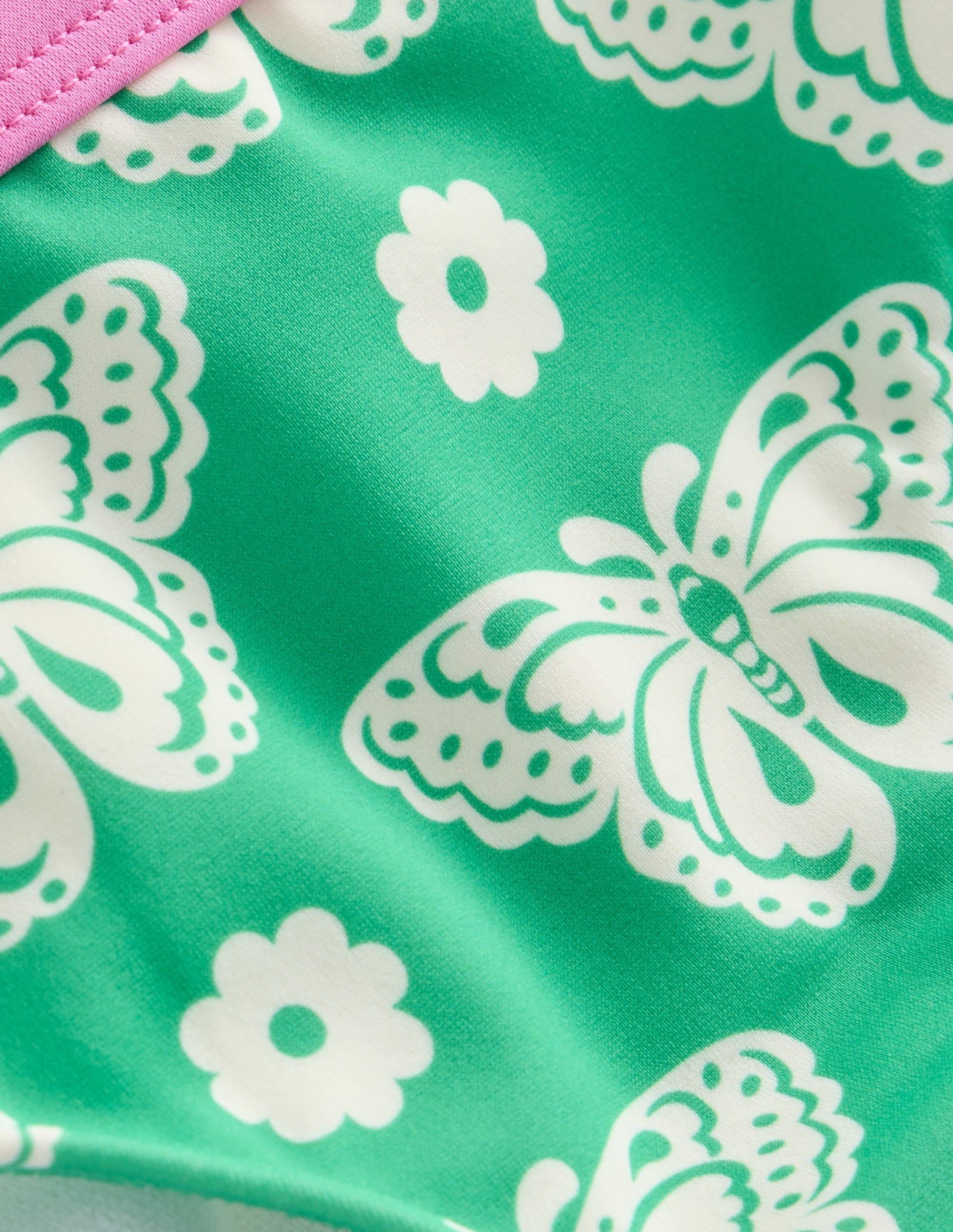 Patterned Bikini Bottoms-Pea Green Butterfly Stamp - Image 3