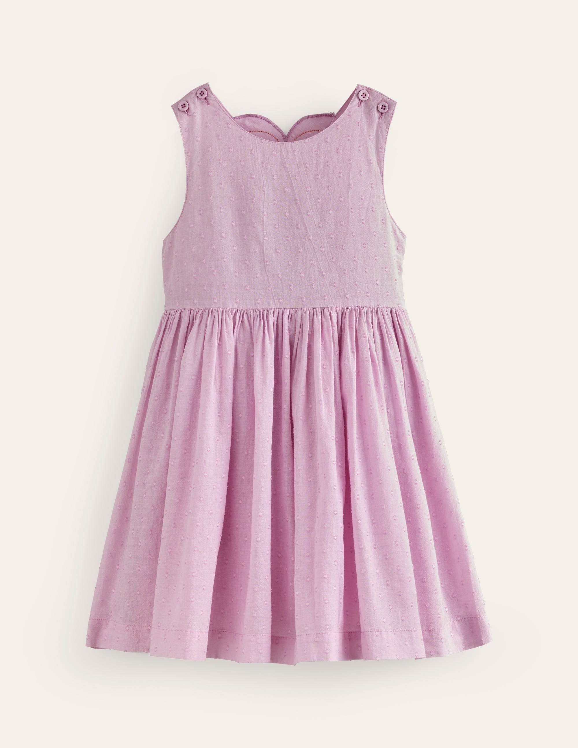 Appliqué Back Dress-Sugared Almond Pink Flower - Image 1