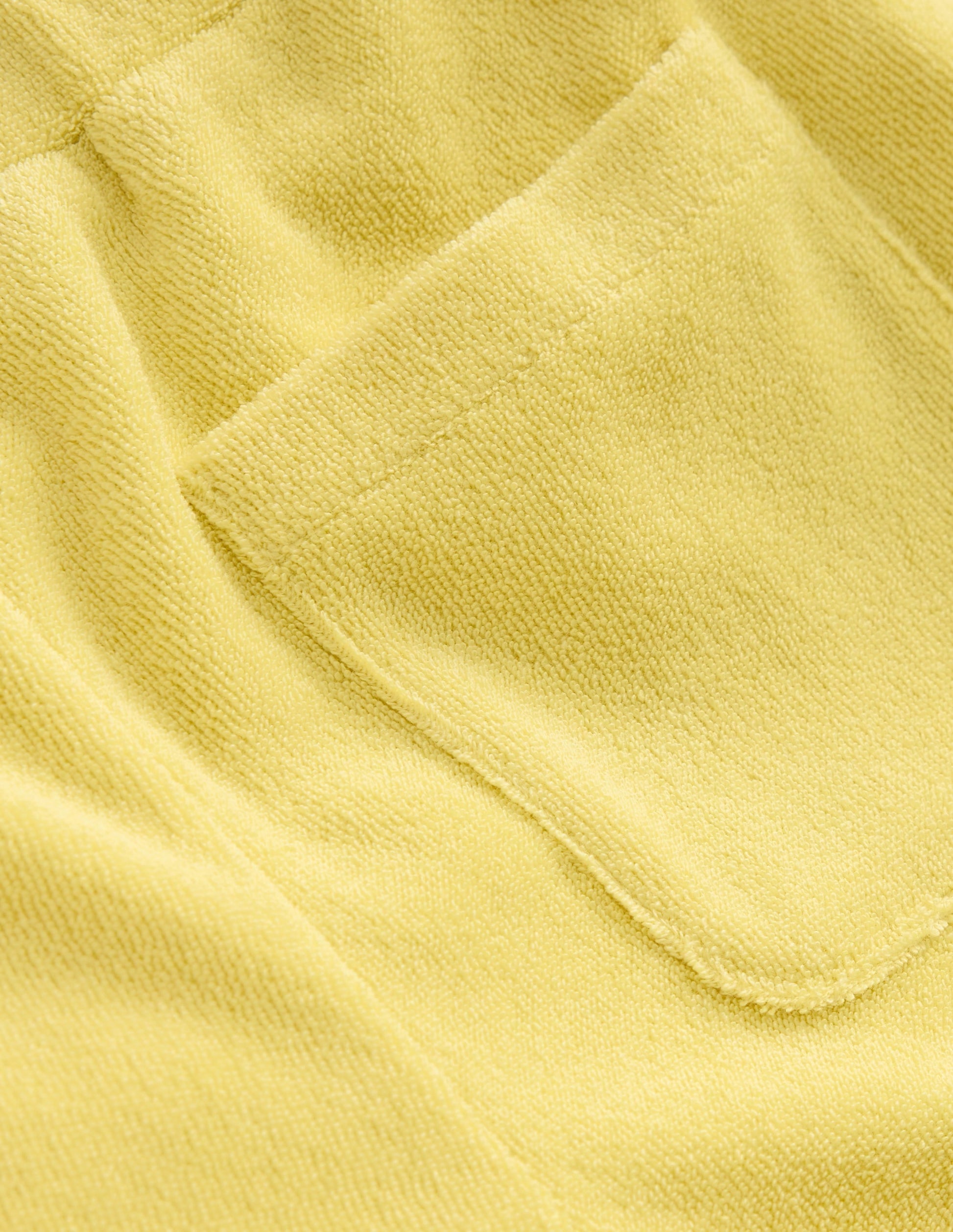 Frill Hem Towelling Shorts-Lemon Yellow-3