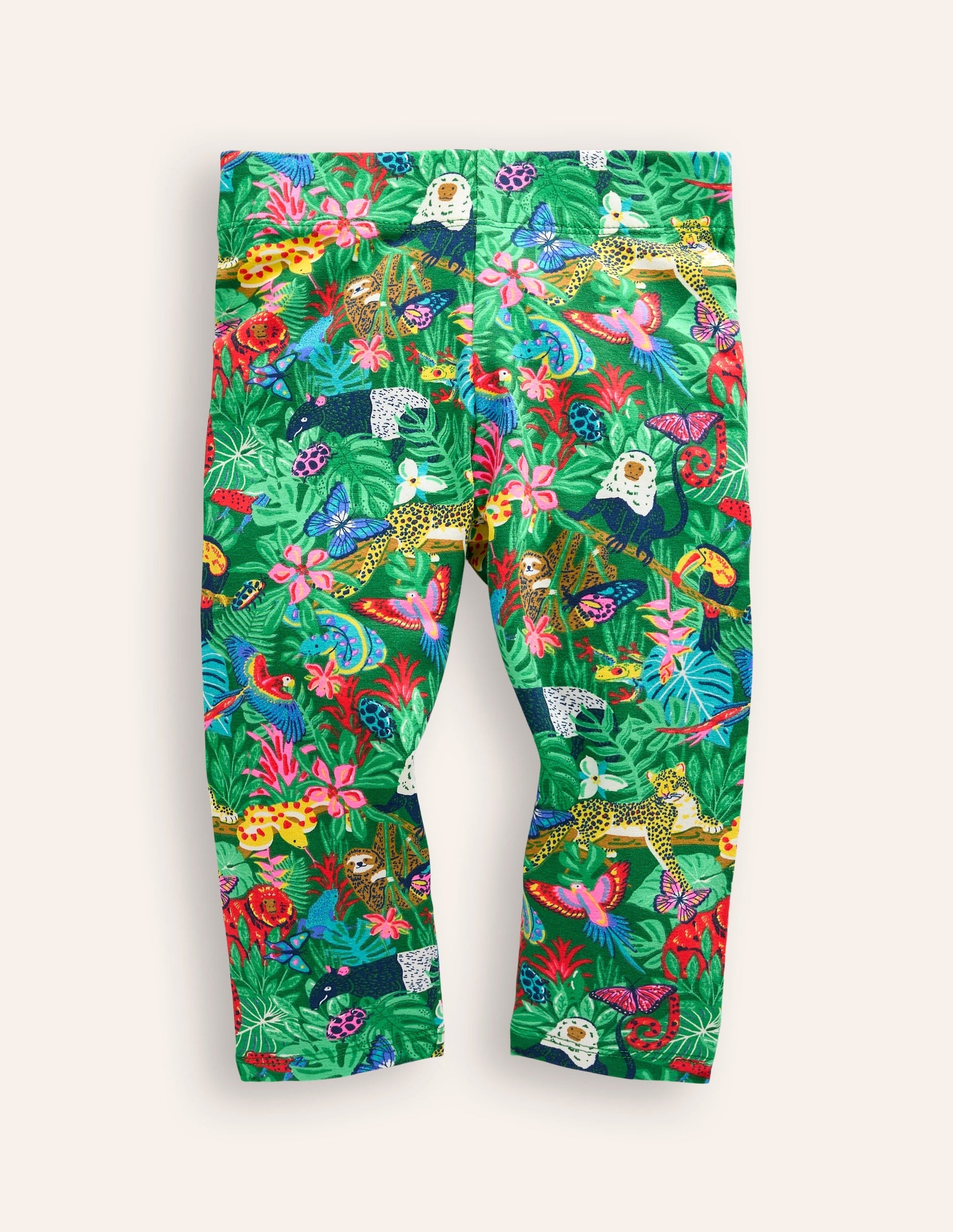 Fun Cropped Leggings-Spruce Green Rainforest-1