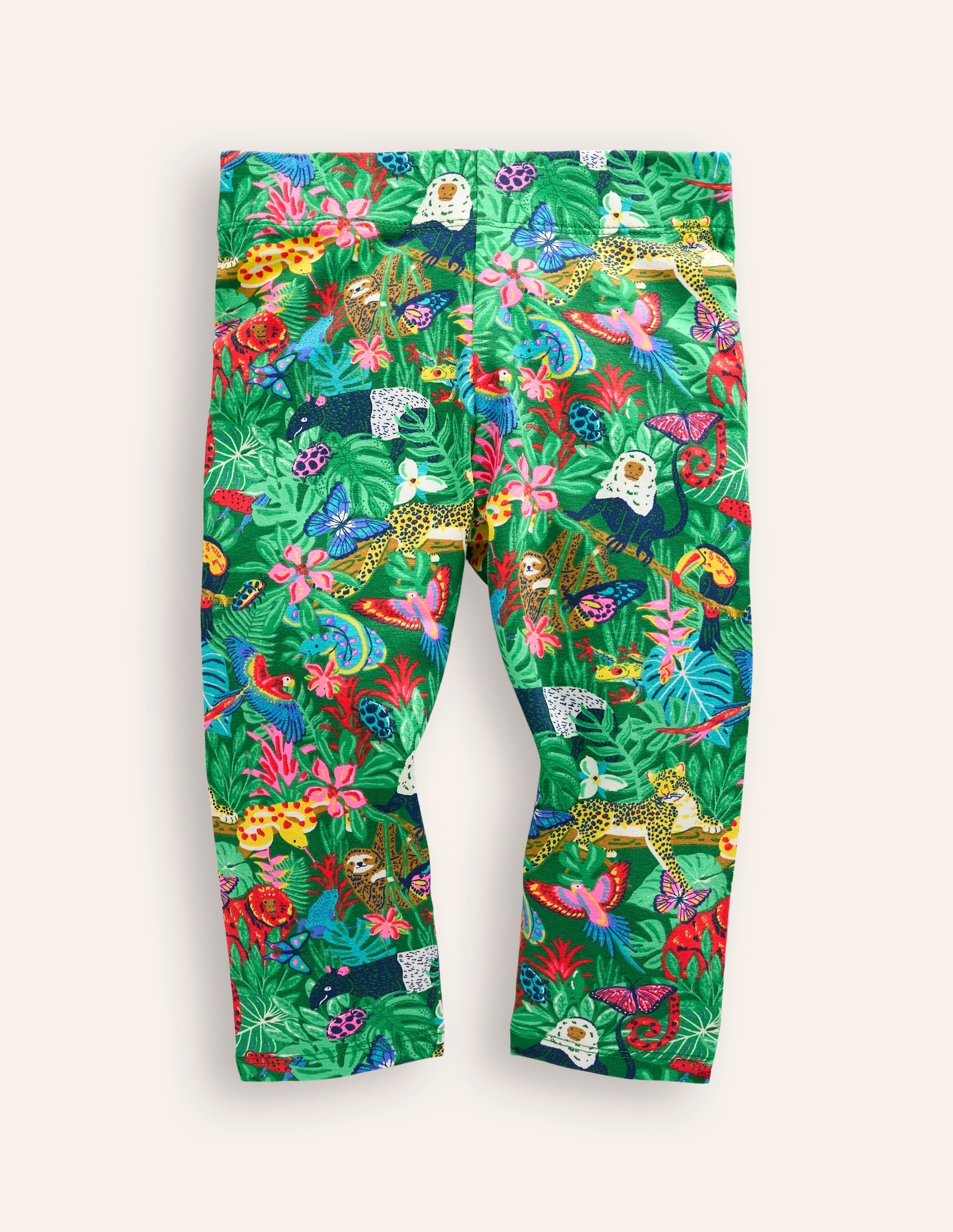 Fun Cropped Leggings-Spruce Green Rainforest - Image 1