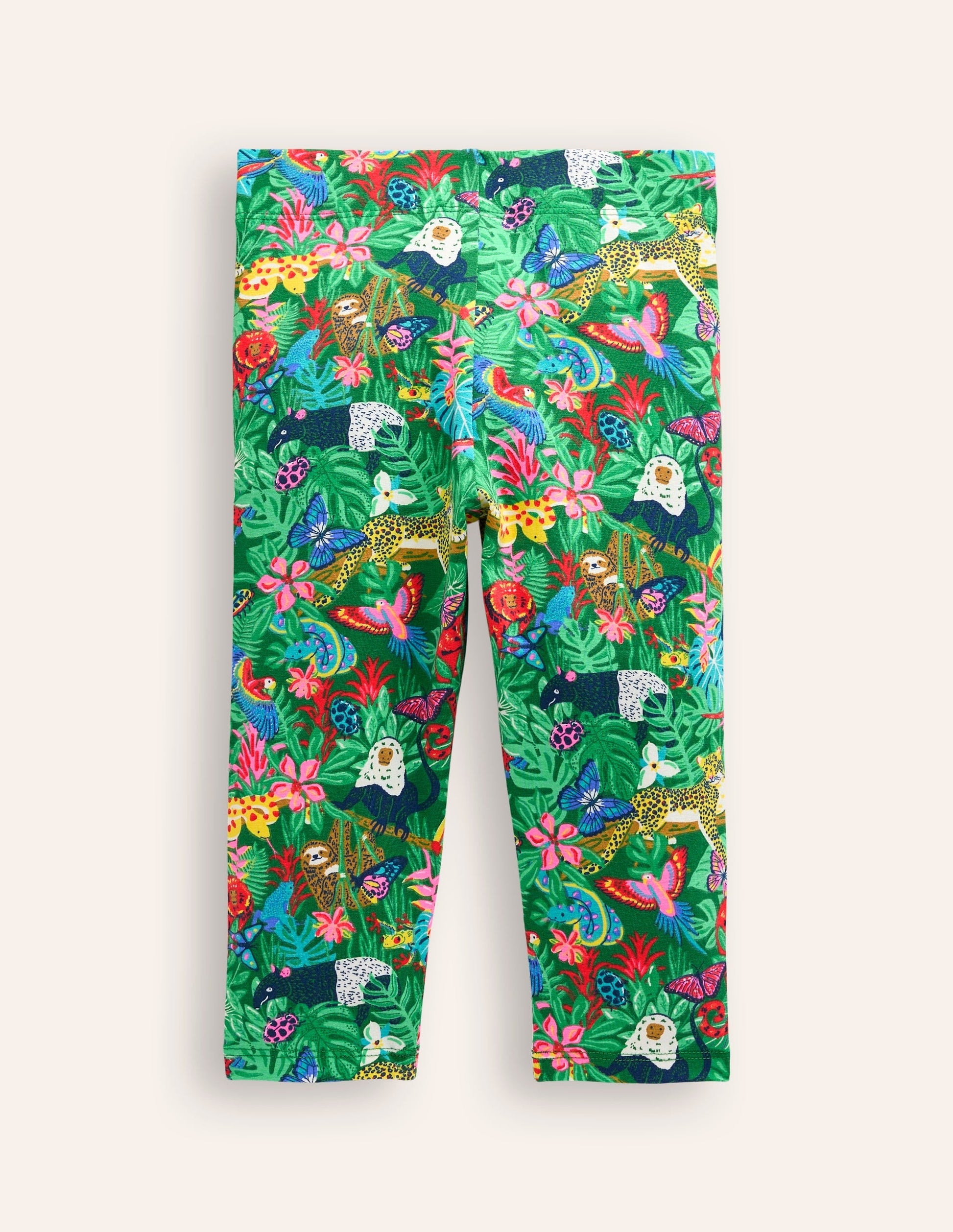 Fun Cropped Leggings-Spruce Green Rainforest-2