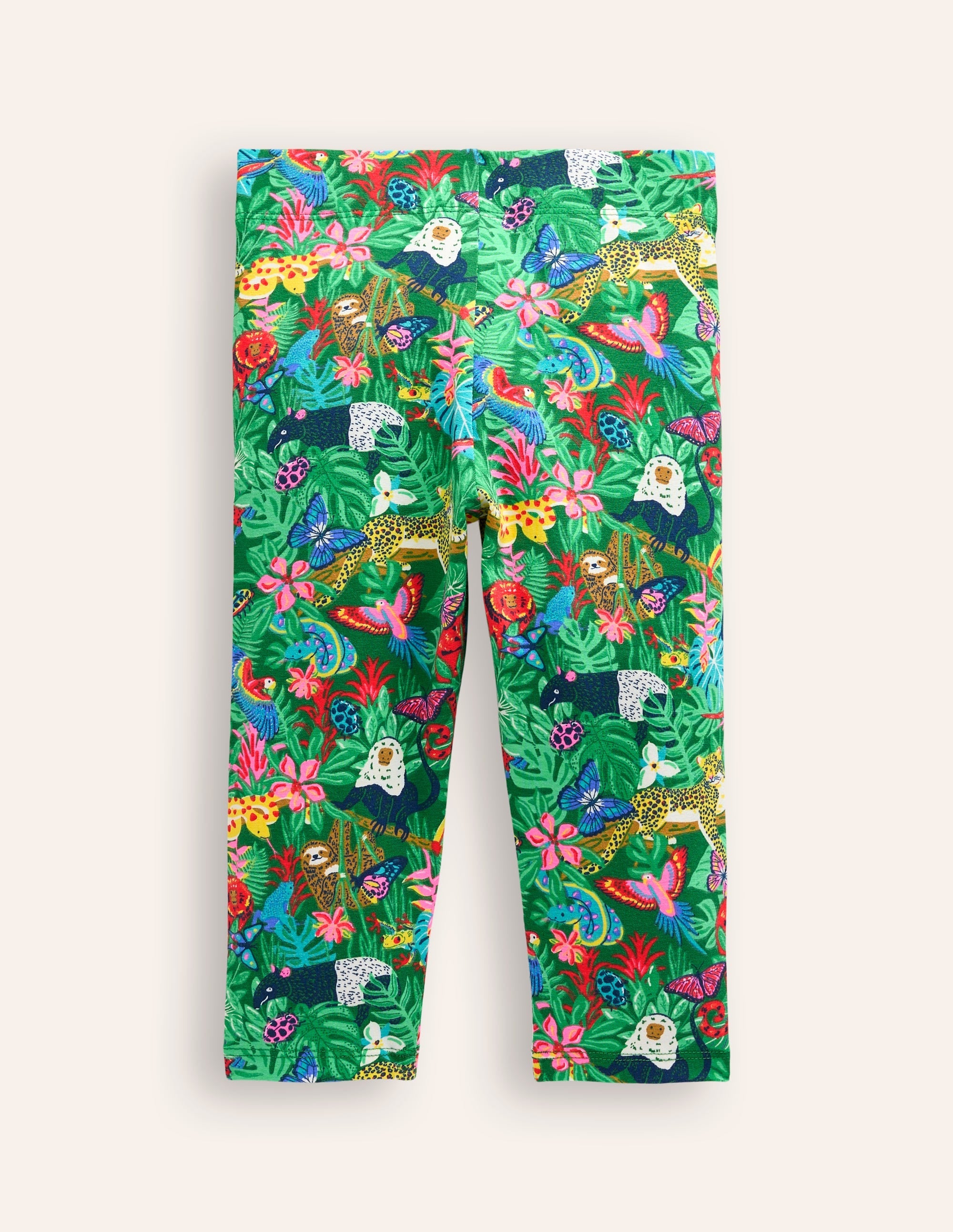 Fun Cropped Leggings-Spruce Green Rainforest - Image 2