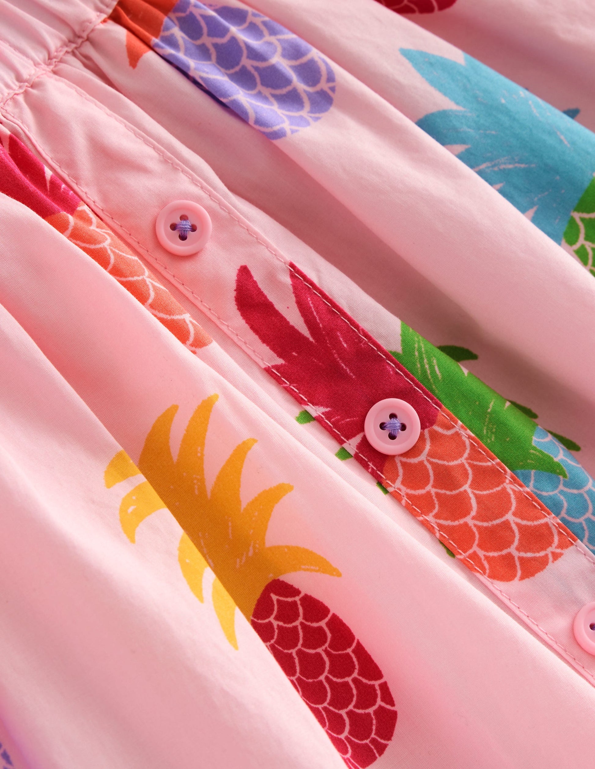 Pull On Twirly Skirt-Blooming Pink Pineapples-3