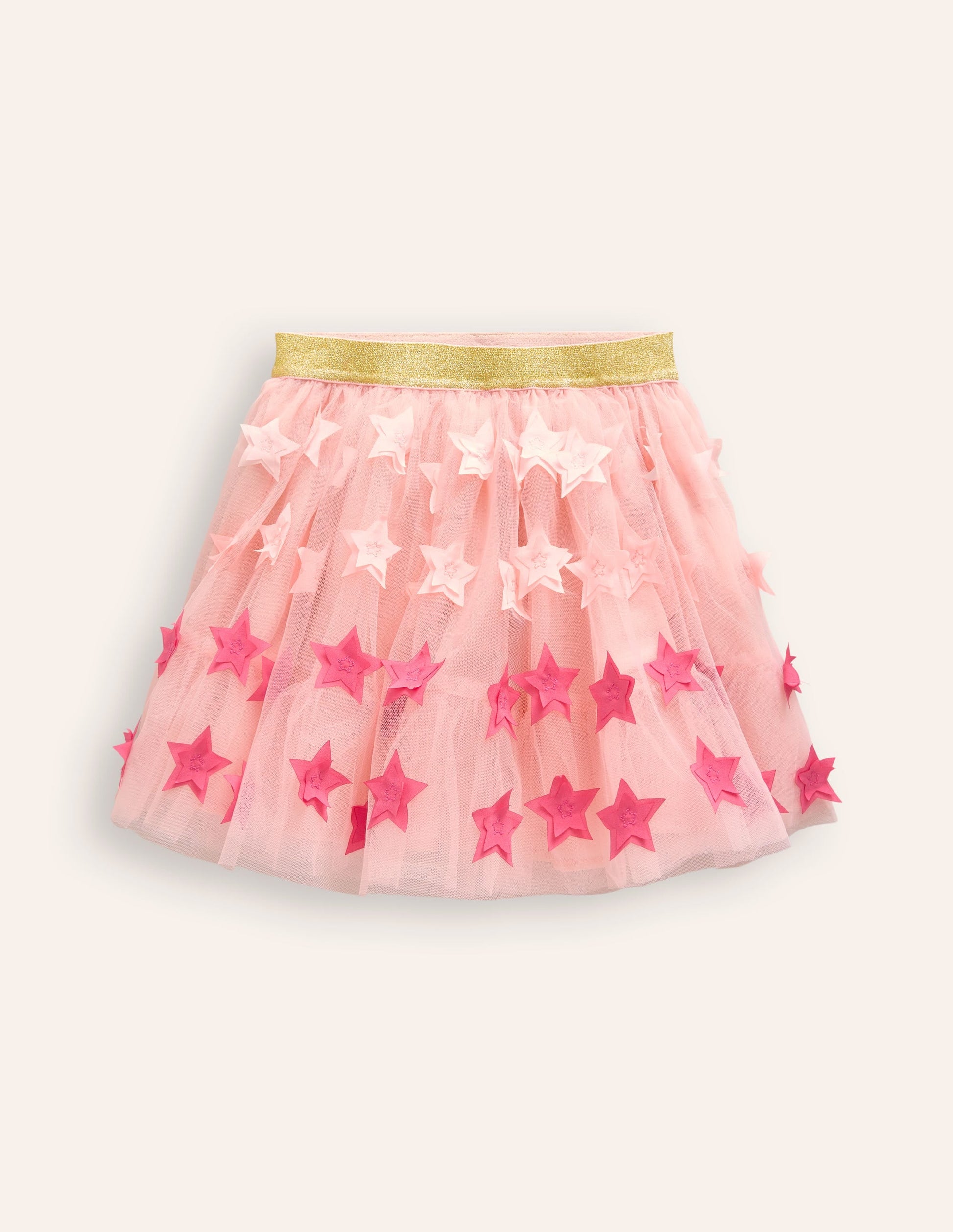 Tulle Mini Skirt-Pink Stars-1