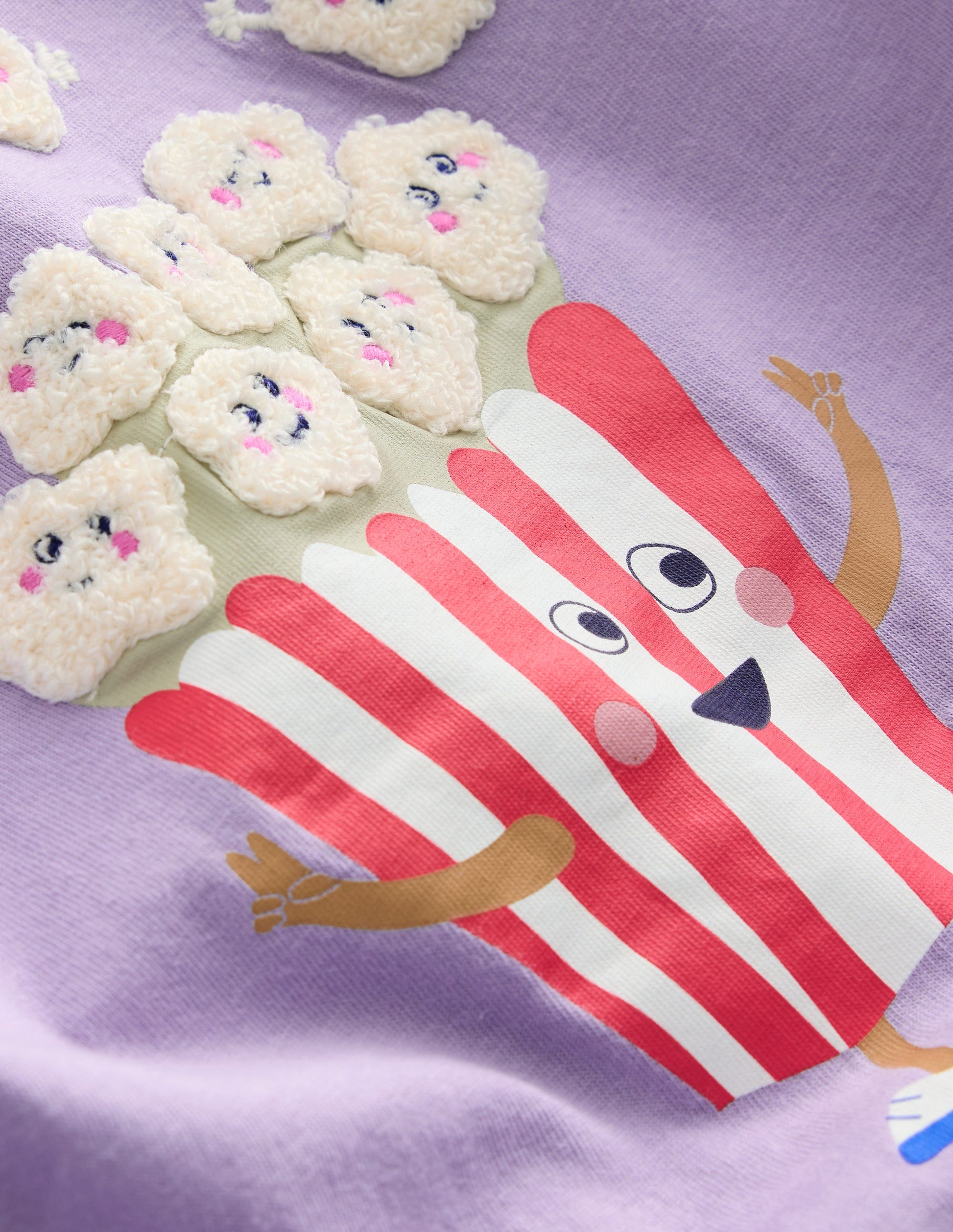 Boucle Relaxed T-shirt-Misty Lavender Popcorn-3