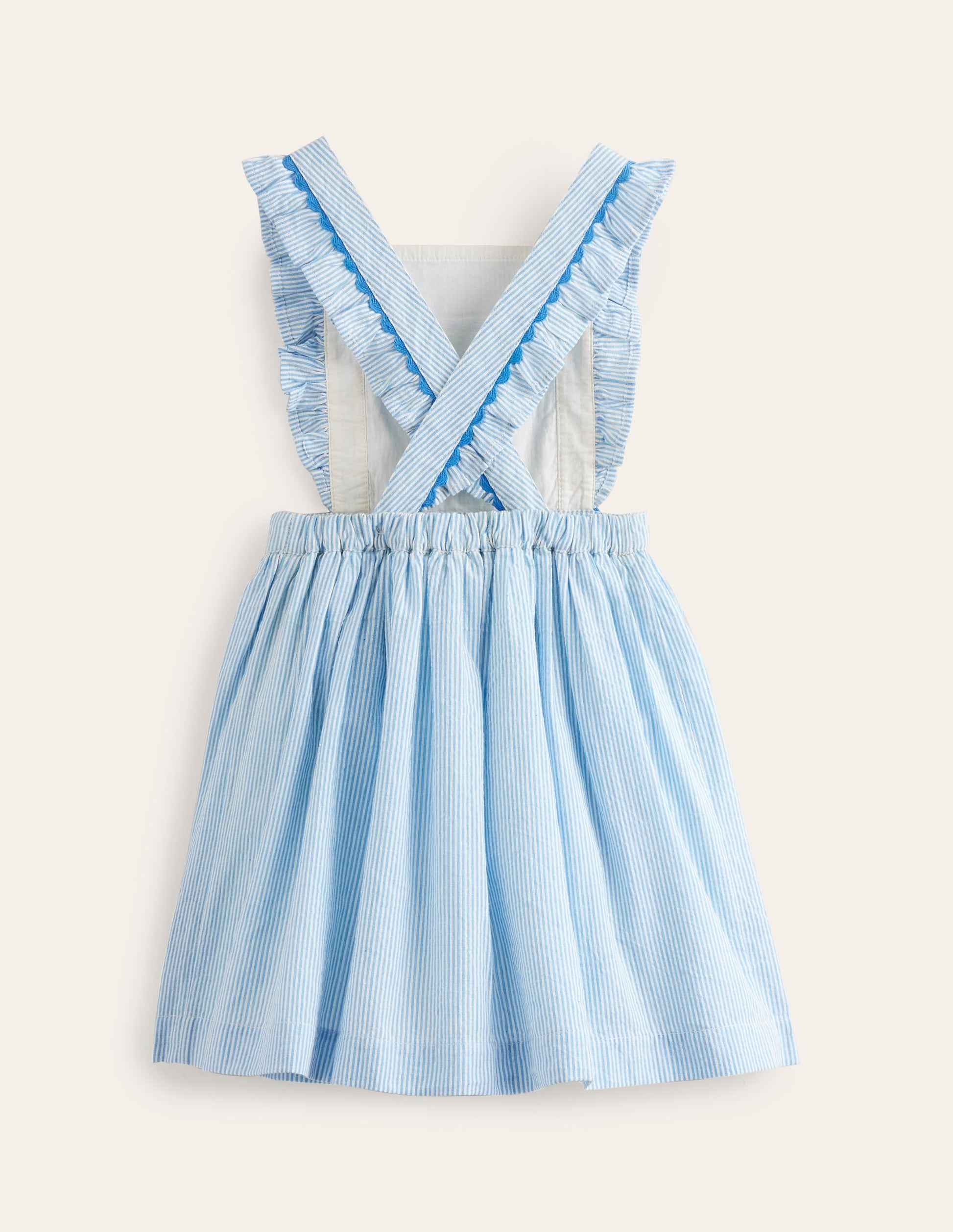 Charming Pinafore Dress-Surf Blue/ Ivory Shells-2
