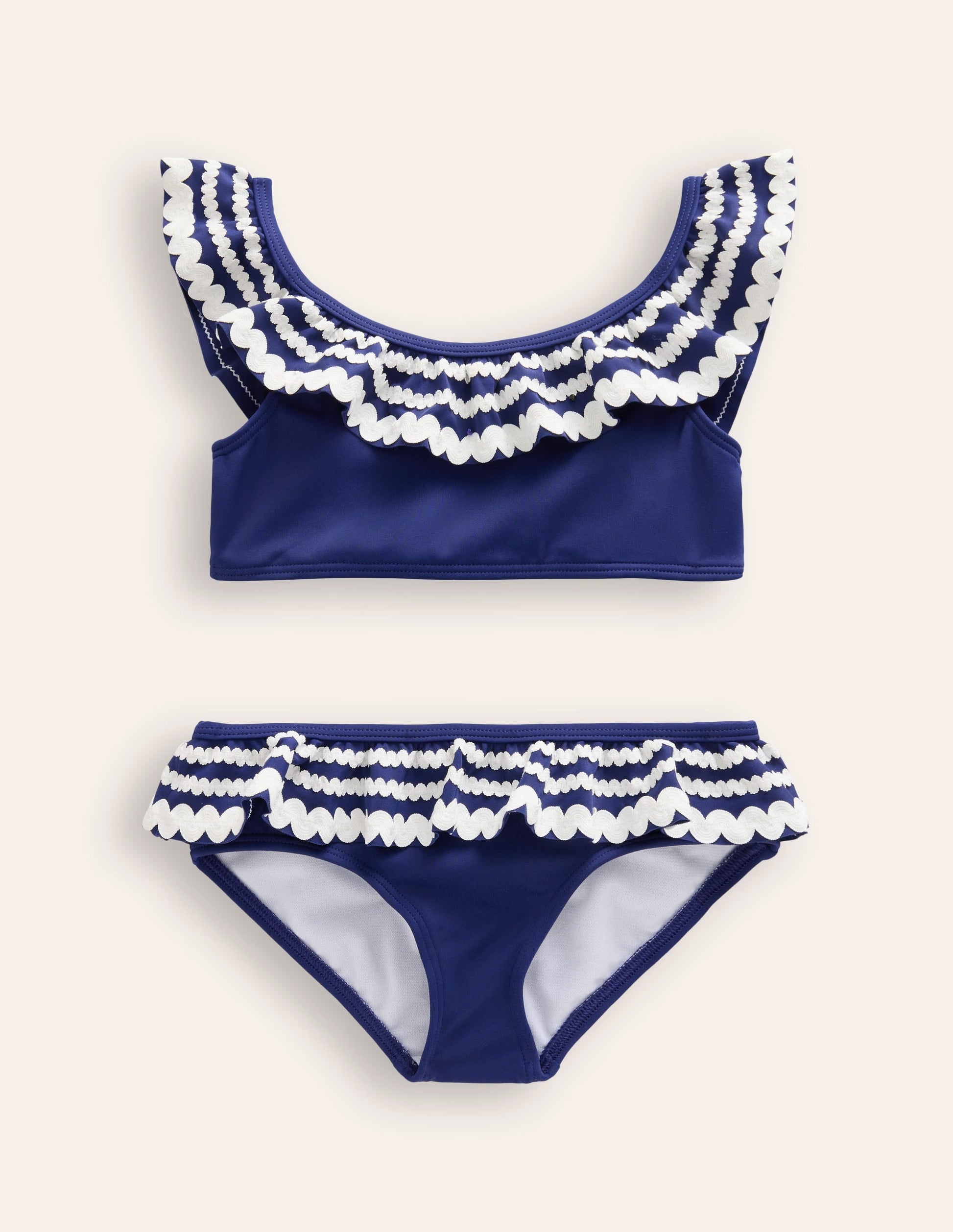 Ric Rac Frilly Bikini-Sapphire Blue-1